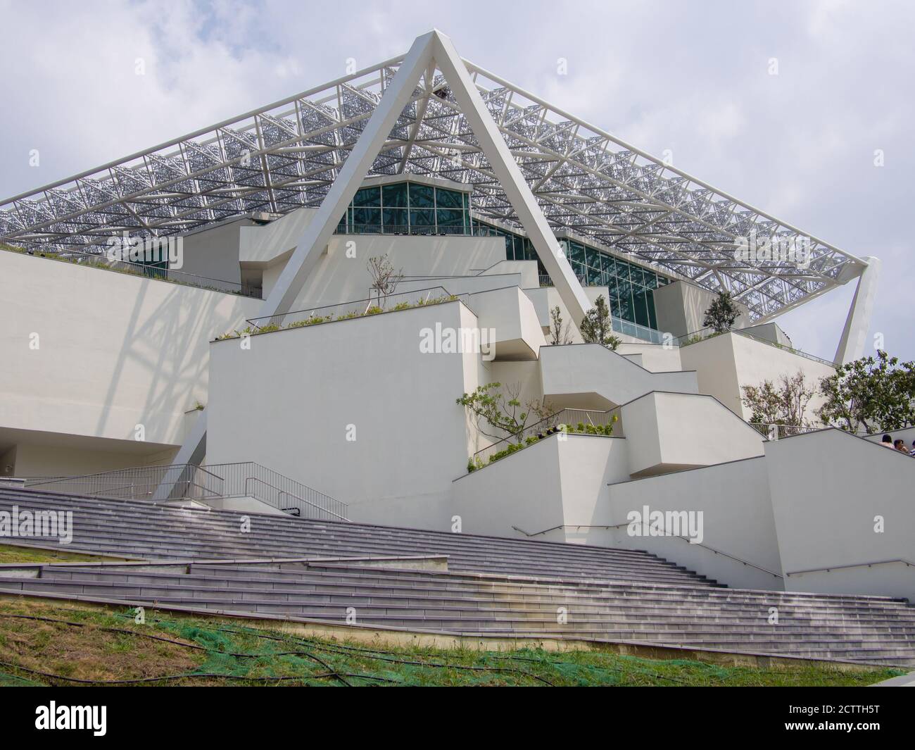 Exterior of the Tainan Art Museum Building Two on September 22, 2020 in Tainan. This building was designed by Shi Zhao Yong and Pritzker Prize winner Stock Photo