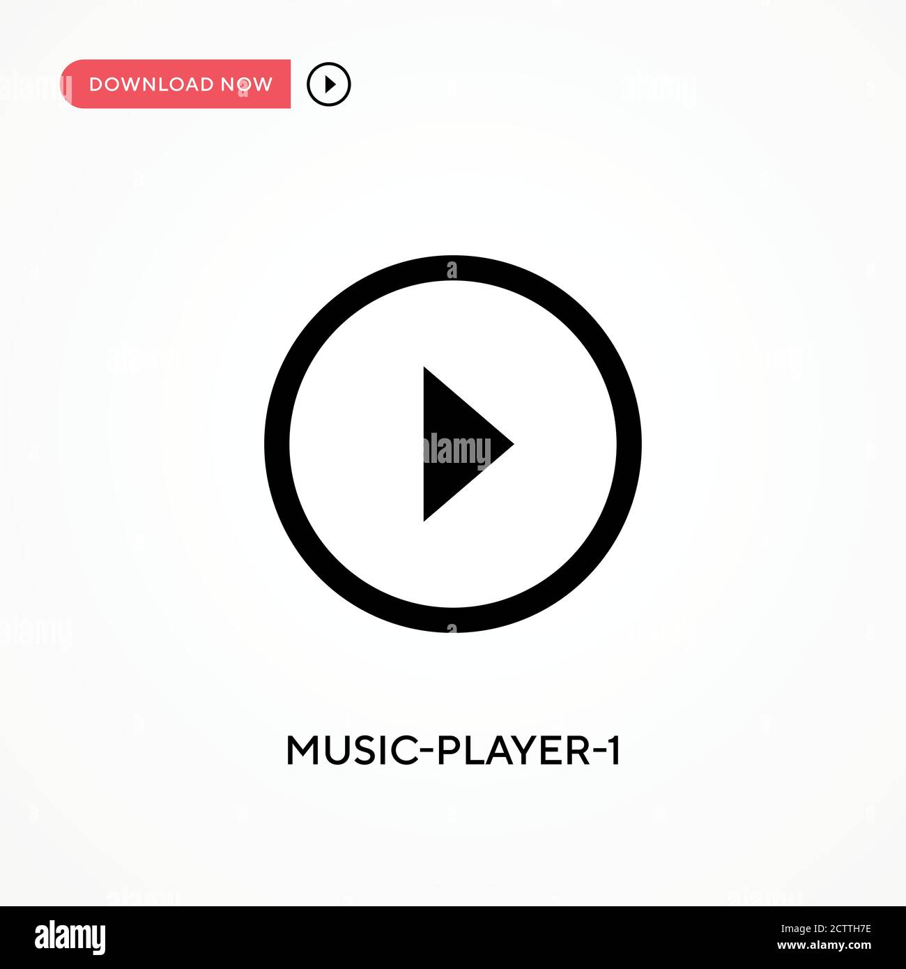 Musicplayer1 vector icon. . Modern, simple flat vector illustration for web site or mobile app