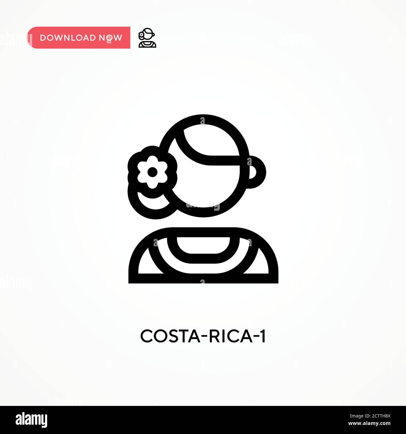 Costa-rica-1 vector icon. . Modern, simple flat vector illustration for web site or mobile app Stock Vector