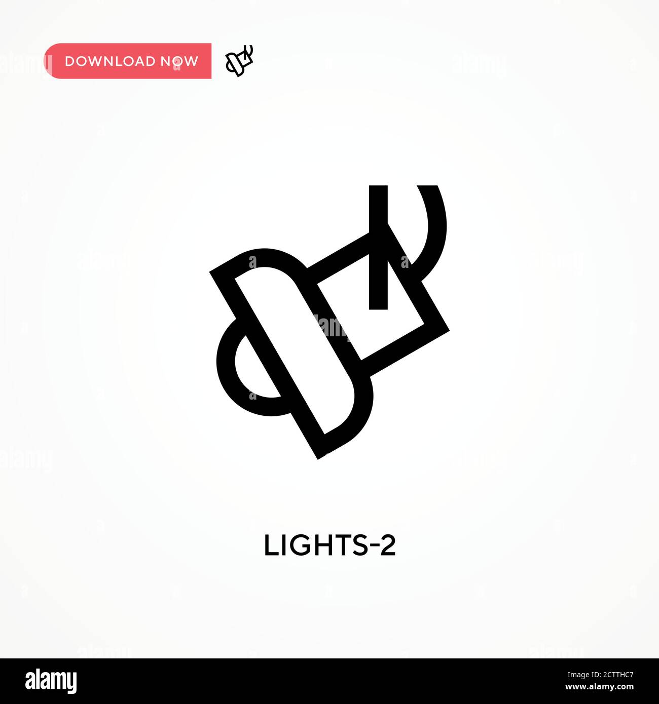 Lights-2 vector icon. . Modern, simple flat vector illustration for web site or mobile app Stock Vector