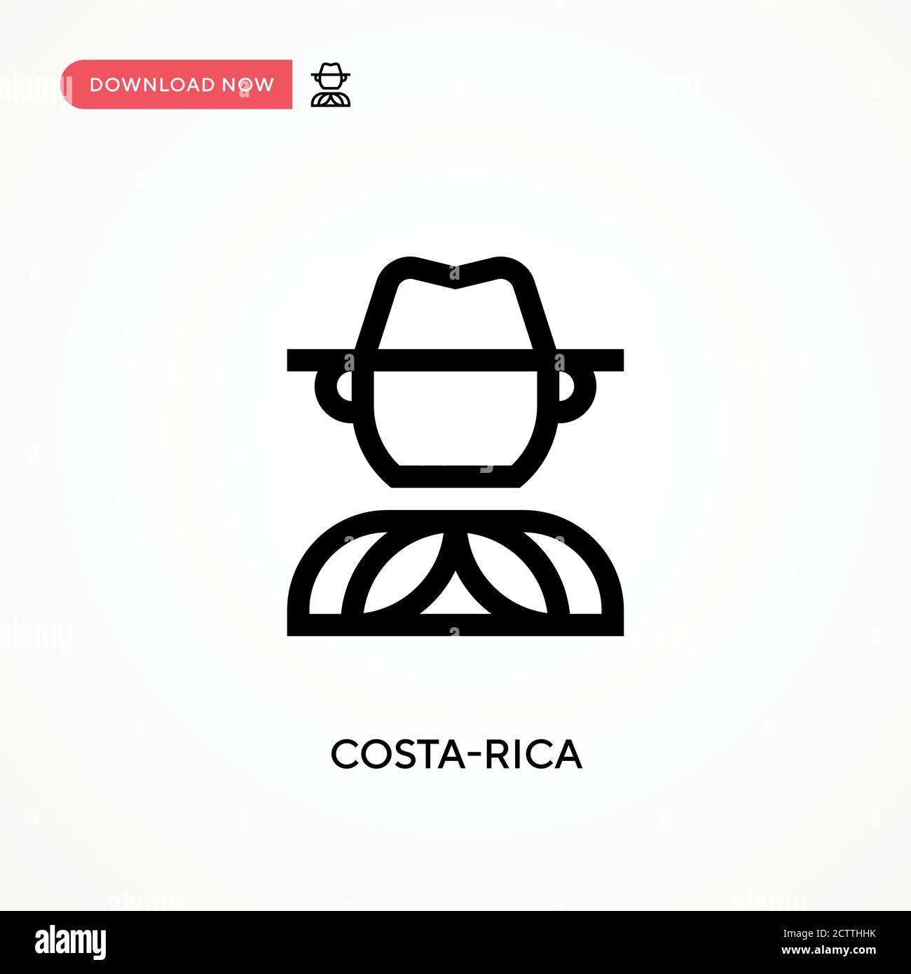 Costa-rica vector icon. . Modern, simple flat vector illustration for web site or mobile app Stock Vector