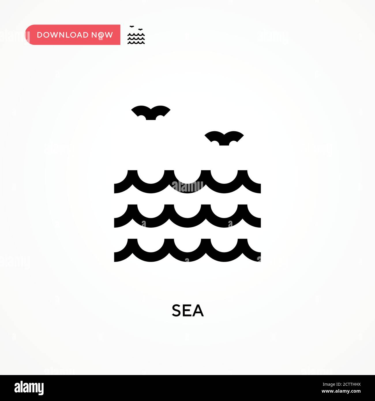 Sea vector icon. . Modern, simple flat vector illustration for web site ...