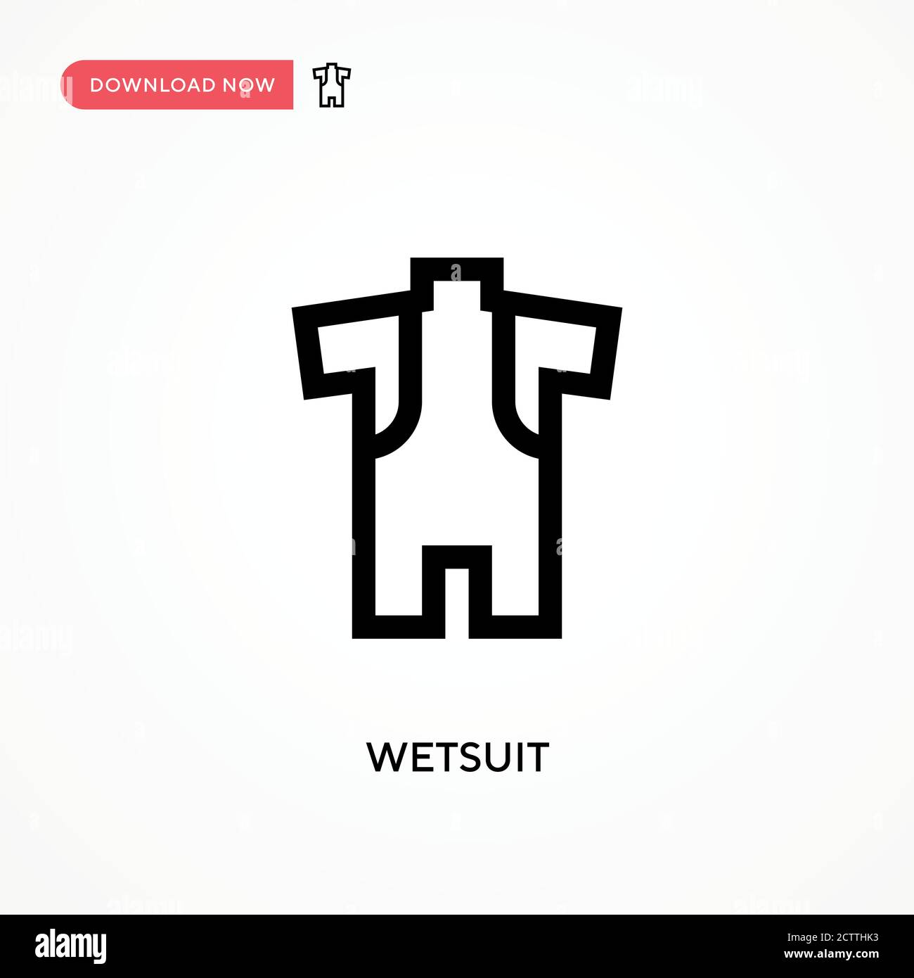 Wetsuit vector icon. . Modern, simple flat vector illustration for web site or mobile app Stock Vector