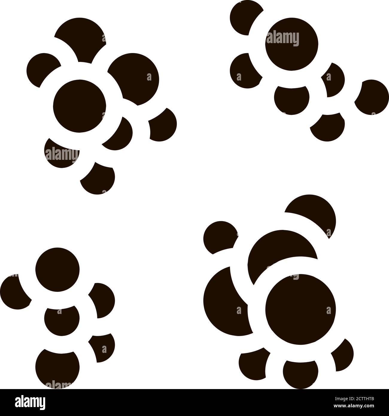 Pathogen Bacterium Vector Sign Icon Stock Vector