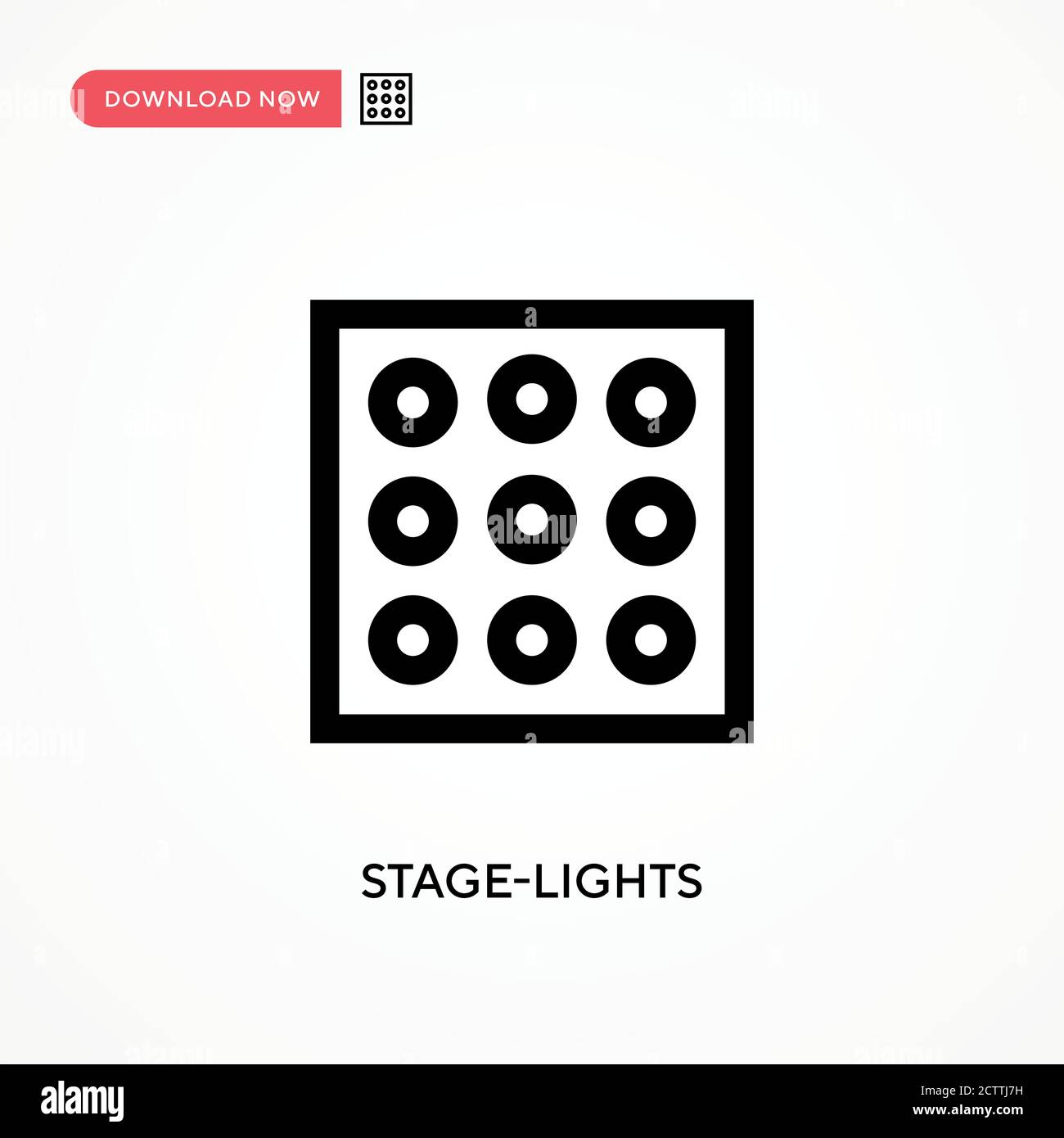 Stage-lights vector icon. . Modern, simple flat vector illustration for ...