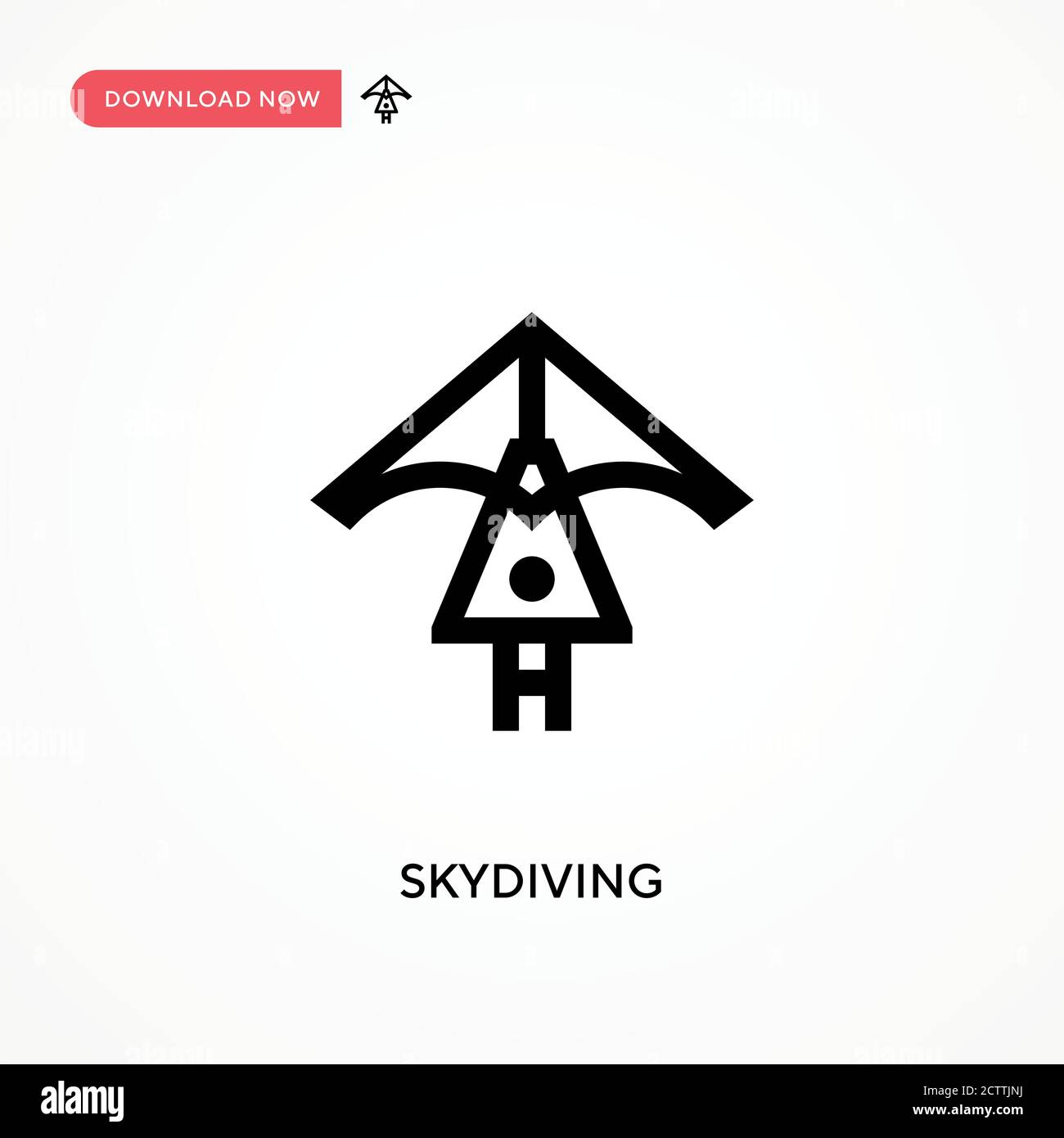 Skydiving vector icon. . Modern, simple flat vector illustration for ...