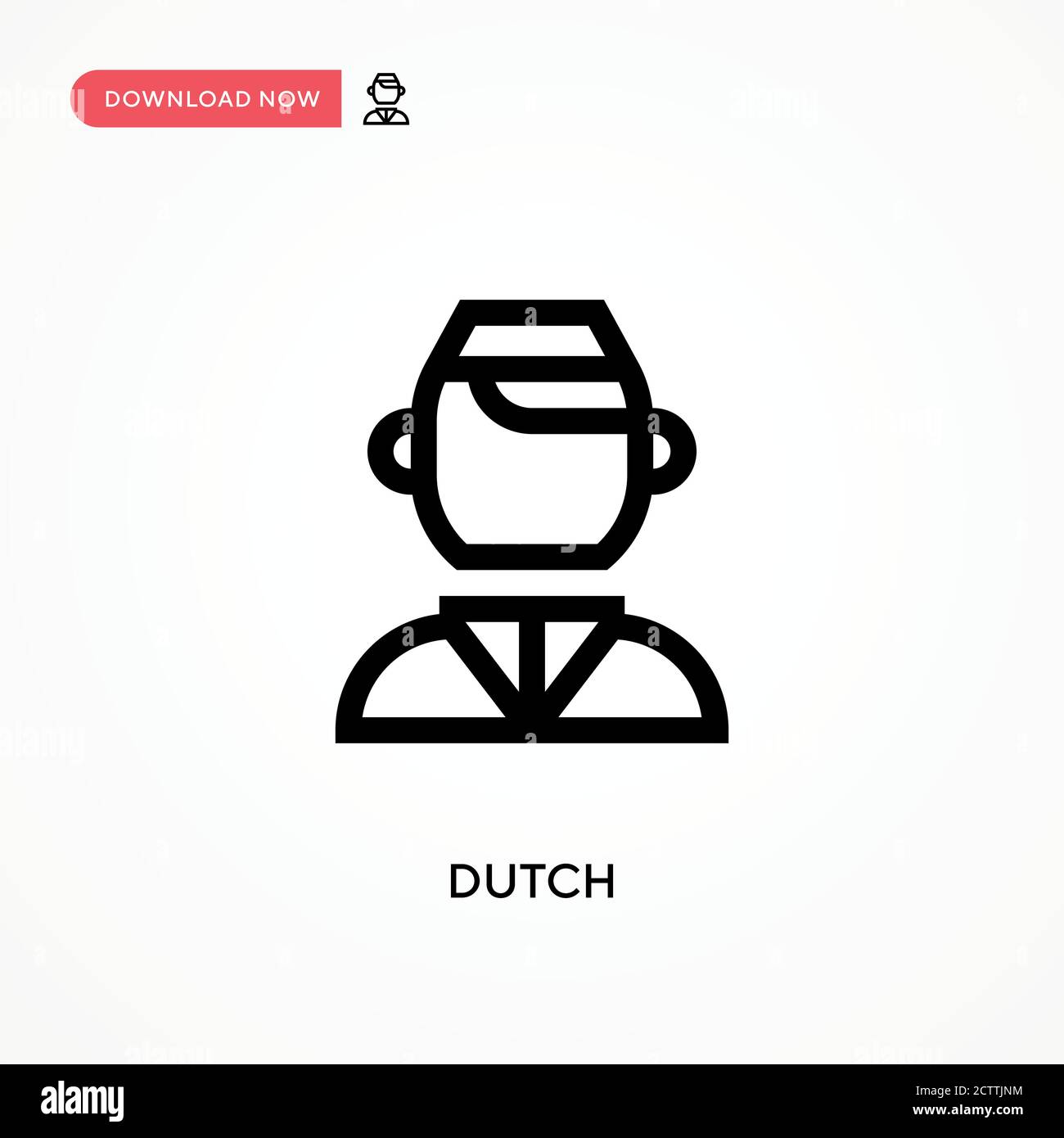 Dutch vector icon. . Modern, simple flat vector illustration for web site or mobile app Stock Vector