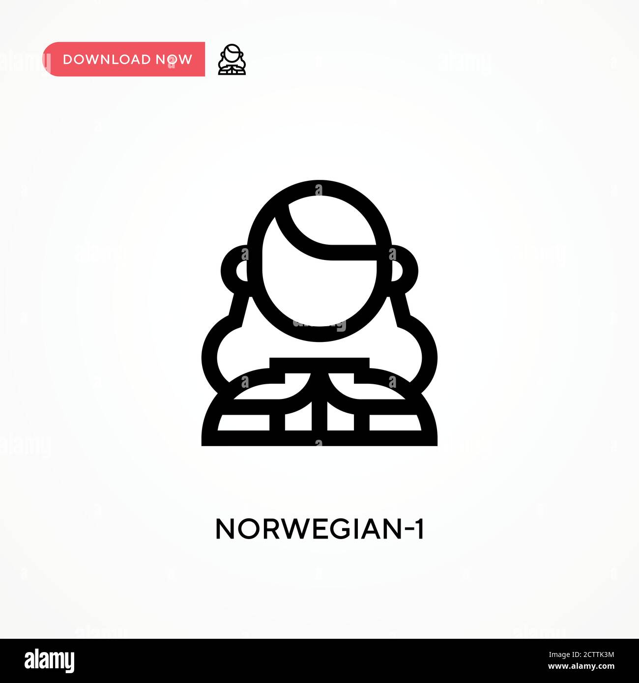 Norwegian-1 vector icon. . Modern, simple flat vector illustration for web site or mobile app Stock Vector