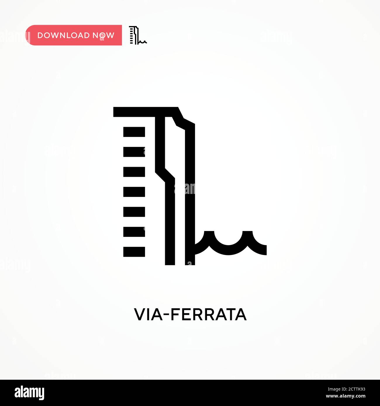 Via-ferrata vector icon. . Modern, simple flat vector illustration for web site or mobile app Stock Vector