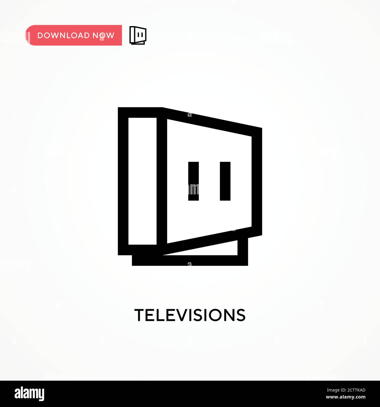 Televisions vector icon. . Modern, simple flat vector illustration for web site or mobile app Stock Vector