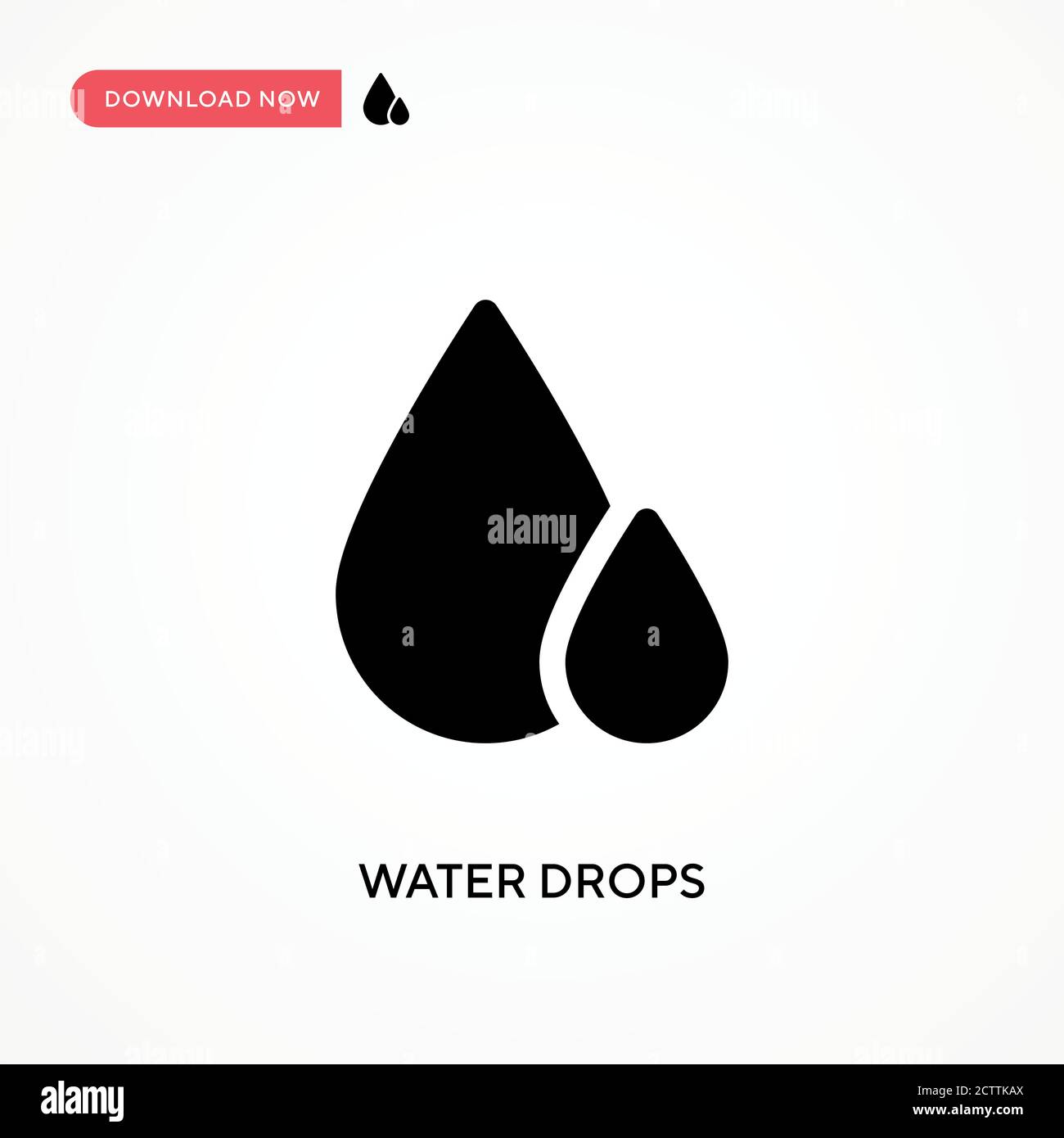 Water drops vector icon. . Modern, simple flat vector illustration for ...