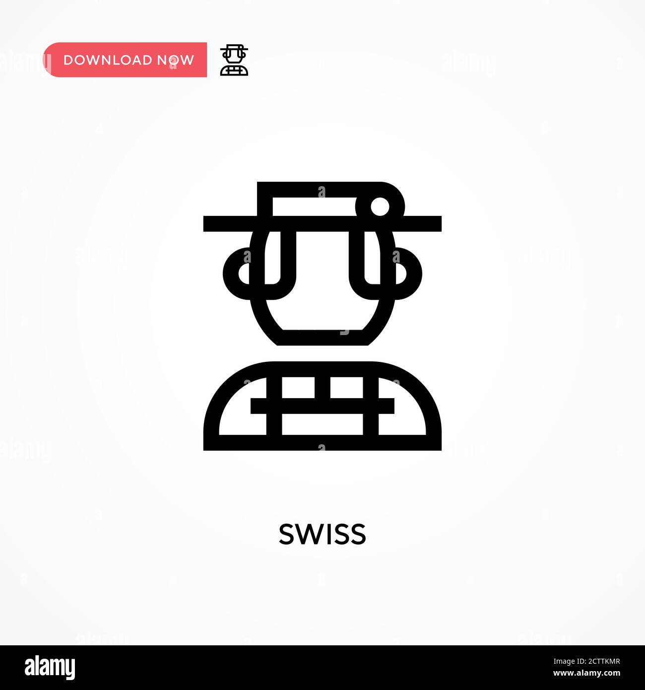 Swiss vector icon. . Modern, simple flat vector illustration for web site or mobile app Stock Vector
