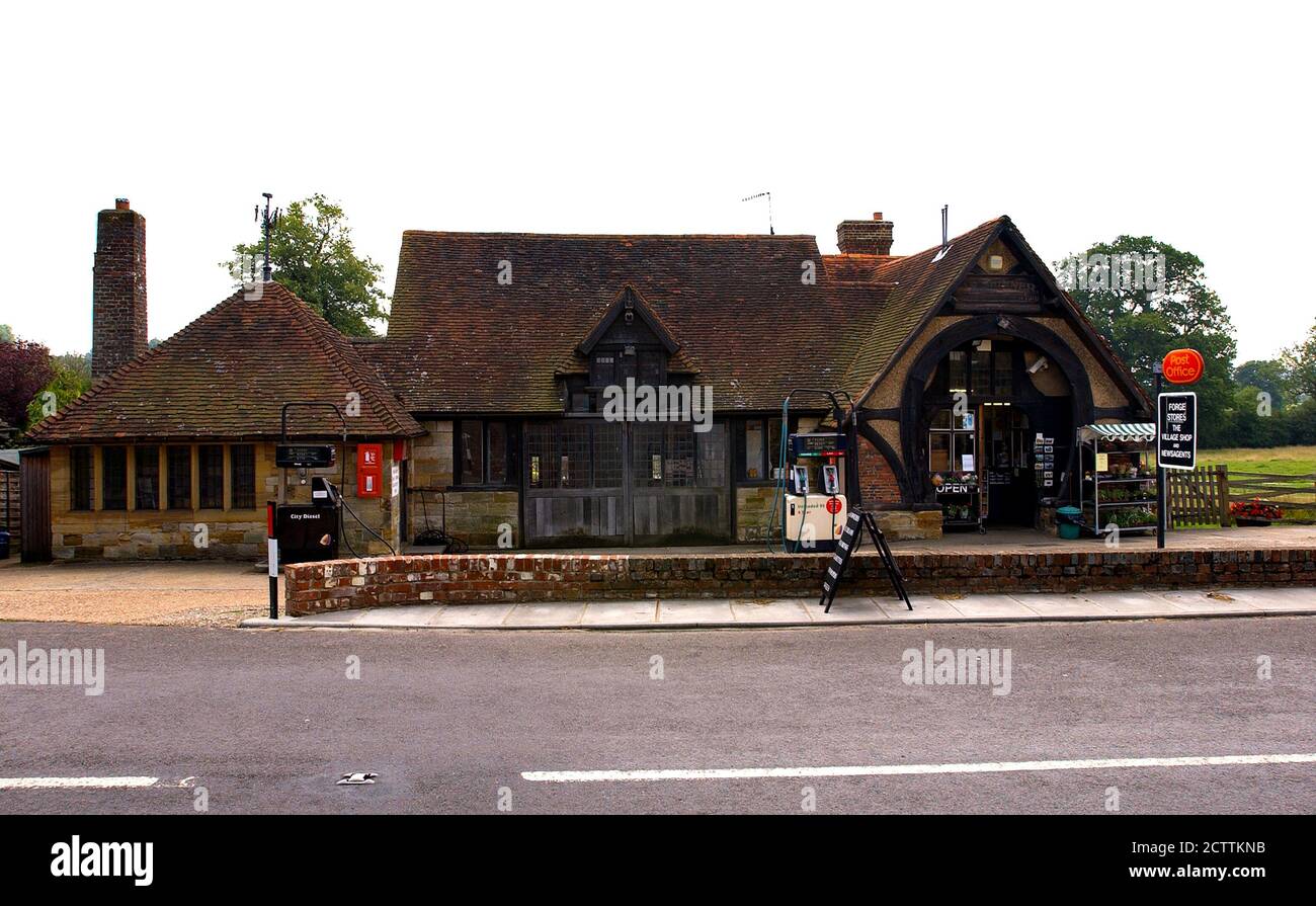 Penshurst Forge Garage and stores, Kent, England Stock Photo