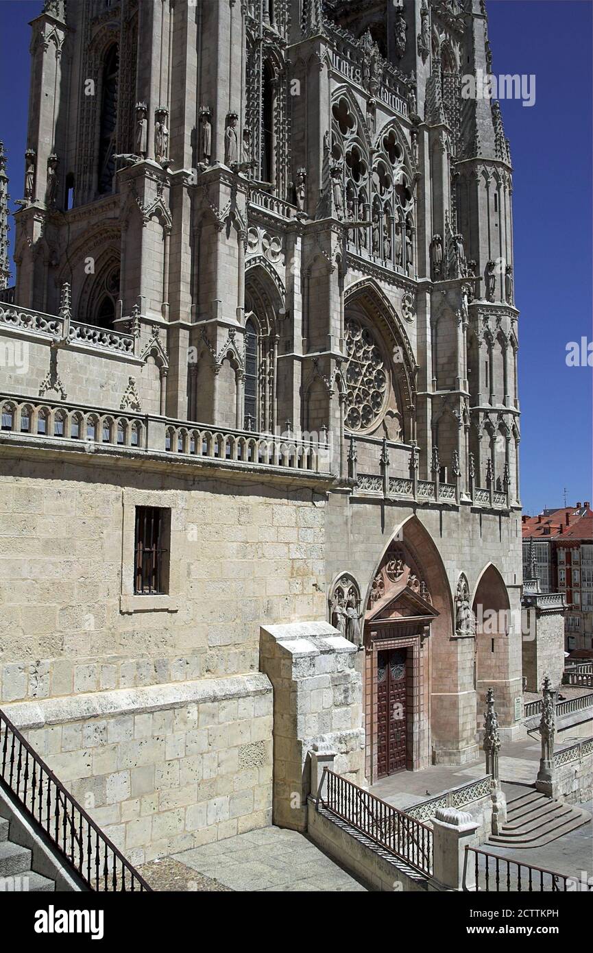 Spain, Hiszpania, España, Burgos, The Cathedral of Saint Mary, Kathedrale Jungfrau Maria, Santa Iglesia Catedral Basílica Metropolitana de Santa María Stock Photo