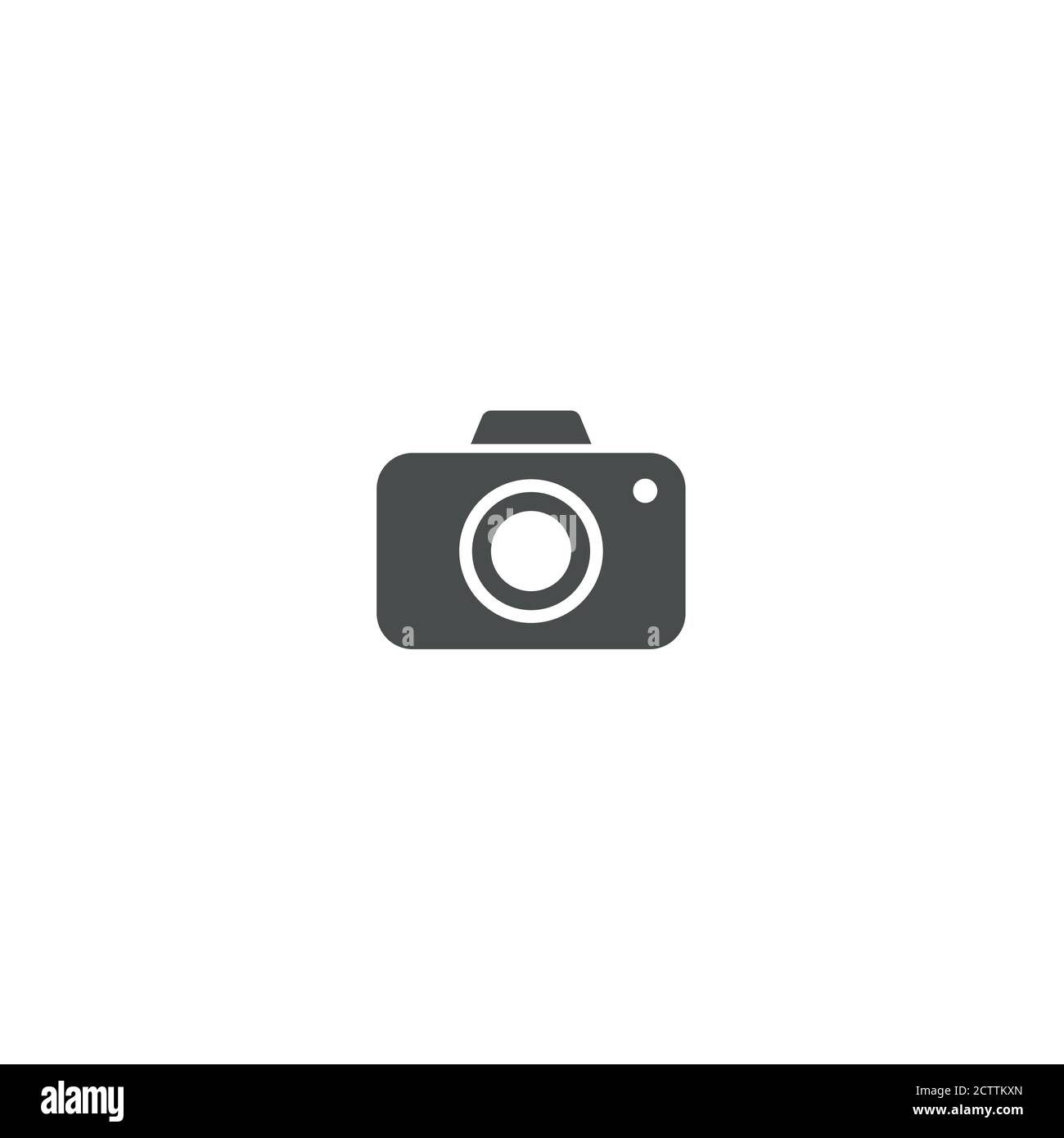 Black flat creative camera . Isolated on white. Retro vector illustration. Summer adventures photo. Stock Vector