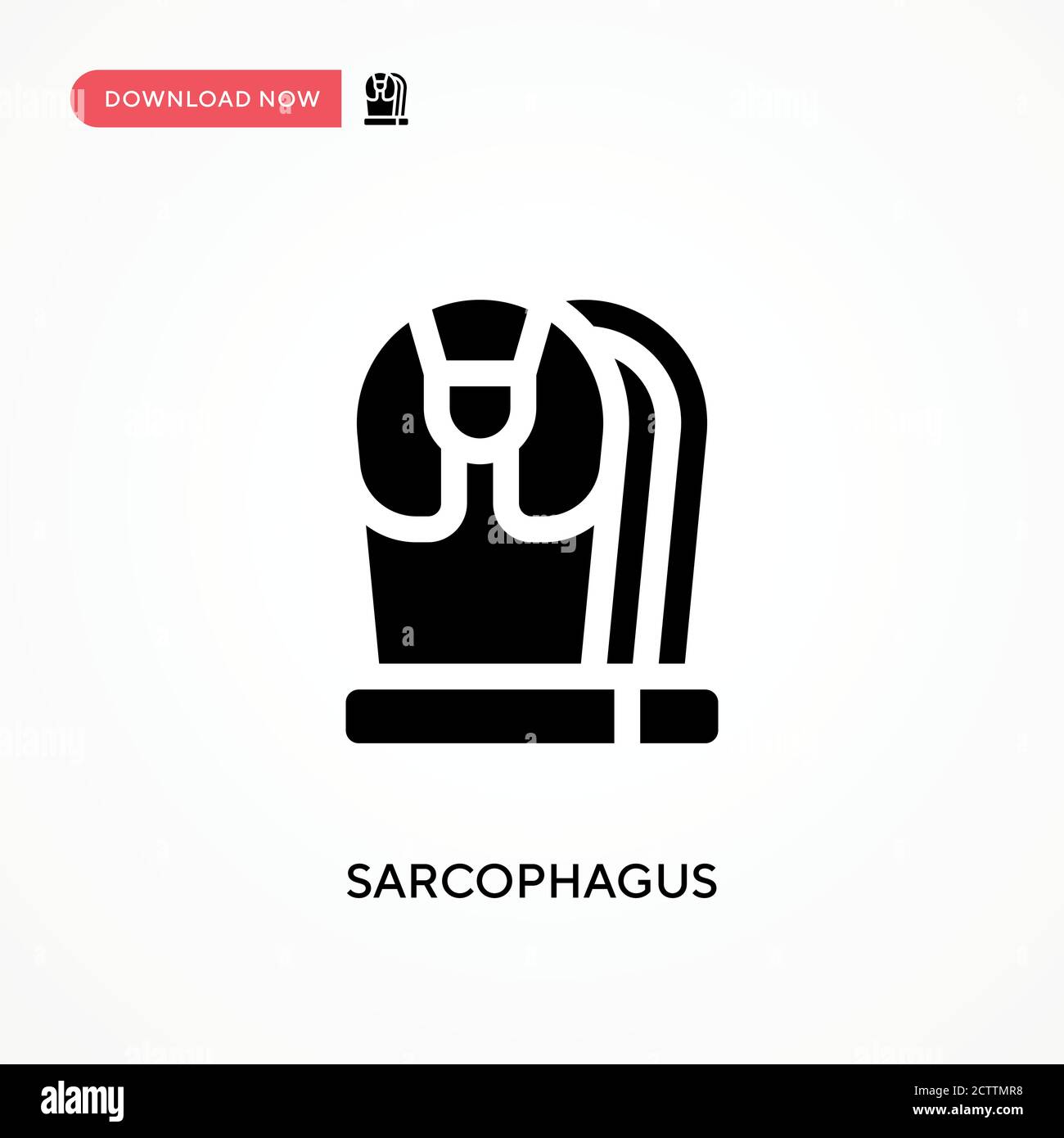 Sarcophagus vector icon. . Modern, simple flat vector illustration for web site or mobile app Stock Vector