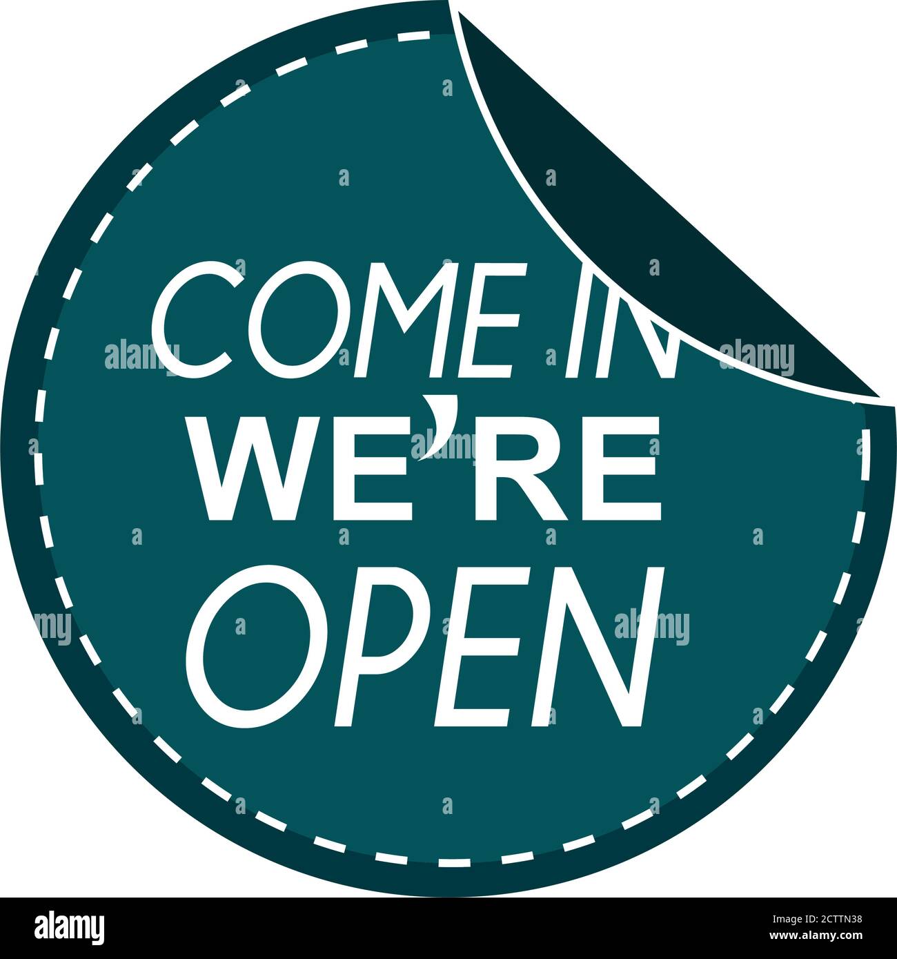 Premium Vector  Come in we are open sign illustration