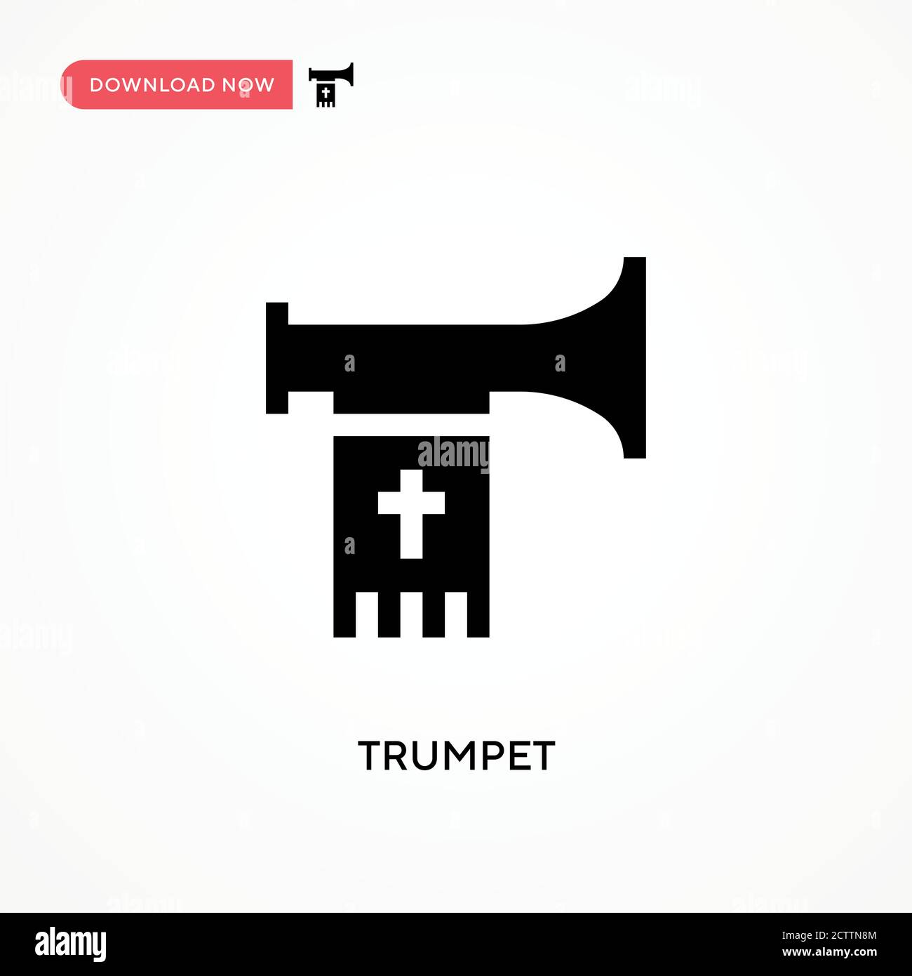 Trumpet vector icon. . Modern, simple flat vector illustration for web site or mobile app Stock Vector
