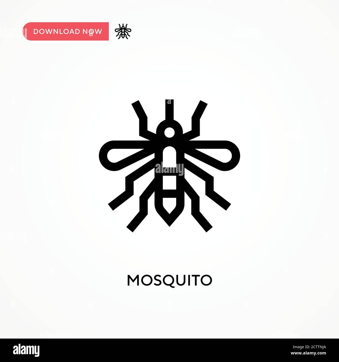 Mosquito vector icon. . Modern, simple flat vector illustration for web site or mobile app Stock Vector