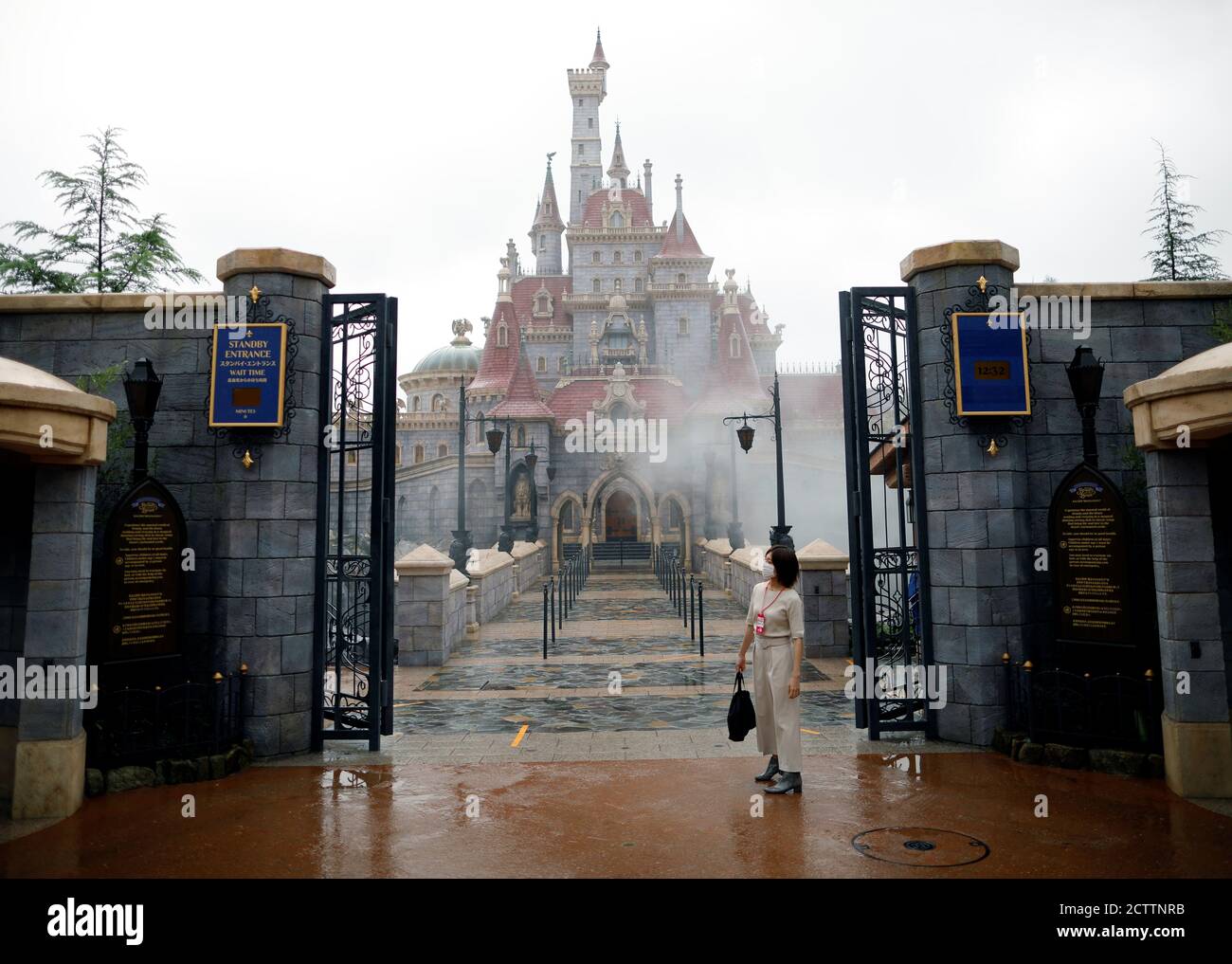 Beauty And The Beast Castle In A New Area Set To Open To Public On September 28 Is Seen During A Press Preview Amid The Coronavirus Disease Covid 19 Outbreak At Tokyo Disneyland