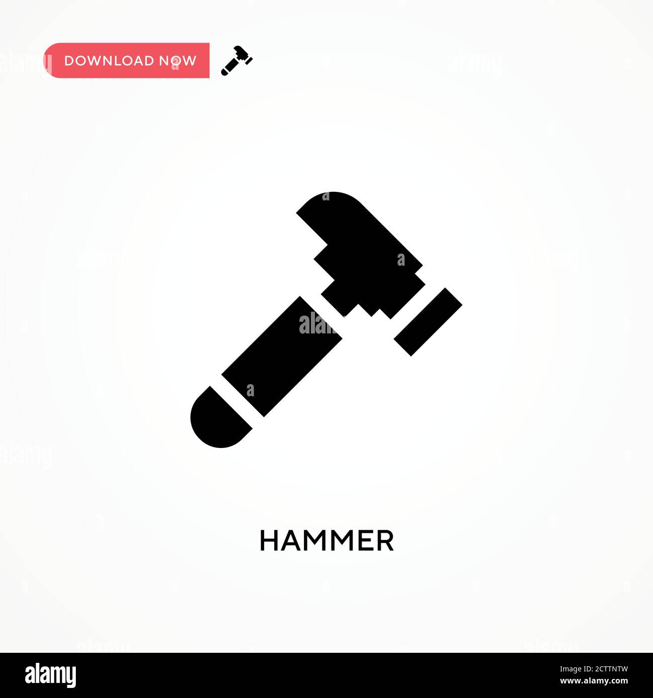 Hammer vector icon. . Modern, simple flat vector illustration for web ...