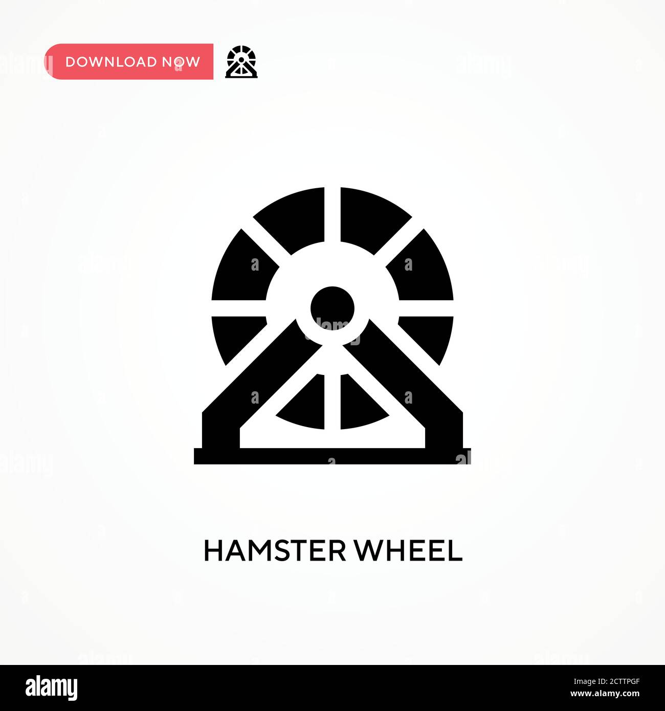Hamster wheel vector icon. . Modern, simple flat vector illustration for web site or mobile app Stock Vector