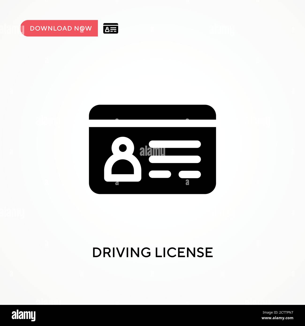 Driving license vector icon. . Modern, simple flat vector illustration for web site or mobile app Stock Vector