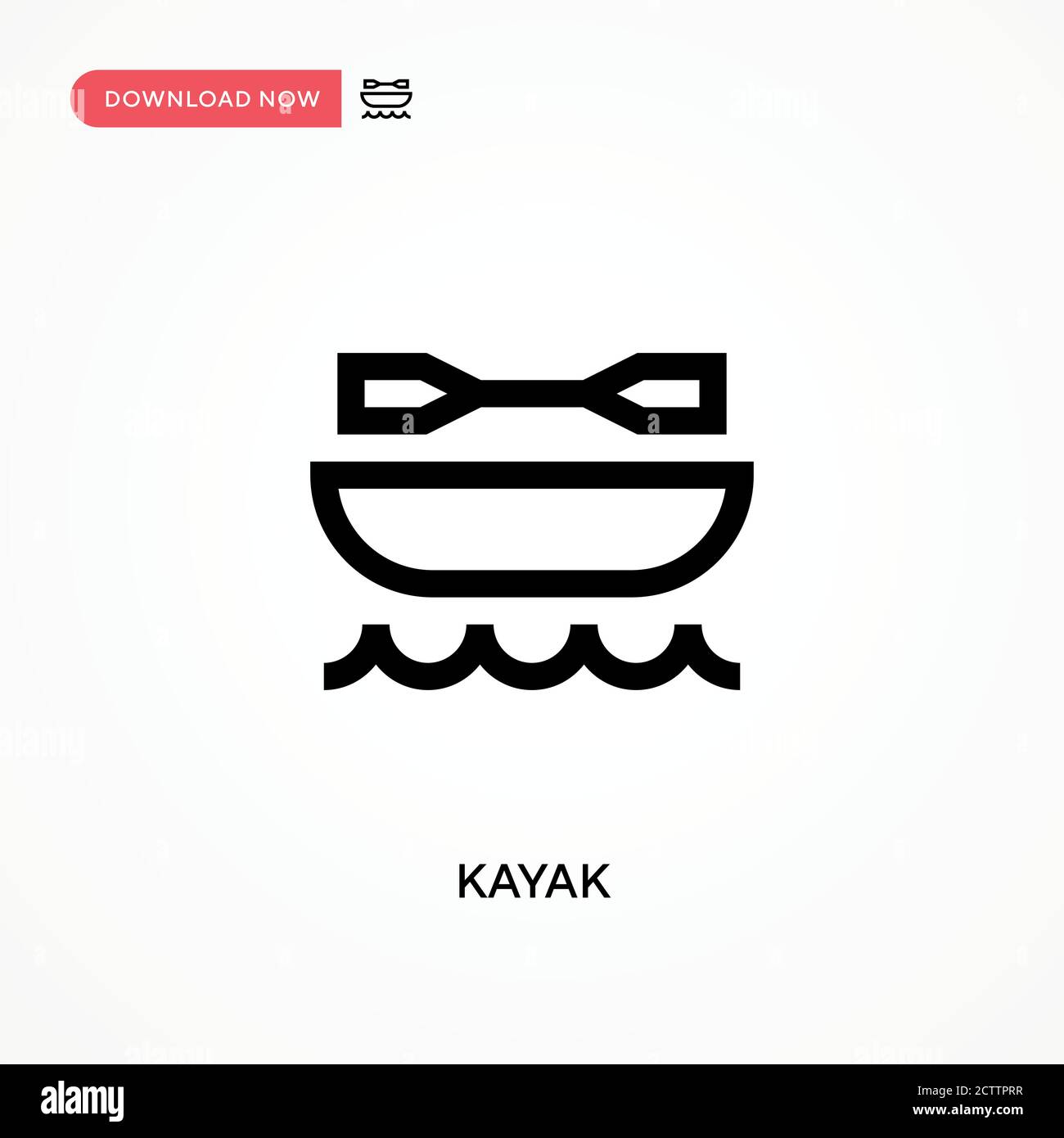 Kayak vector icon. . Modern, simple flat vector illustration for web