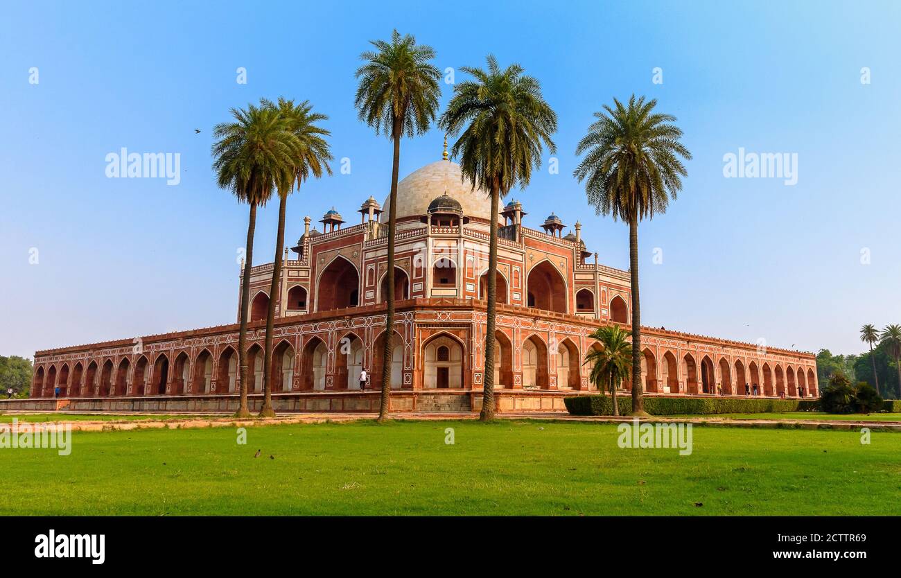 Humayun's tomb is the tomb of the Mughal Emperor Humayun in Delhi, India. Stock Photo
