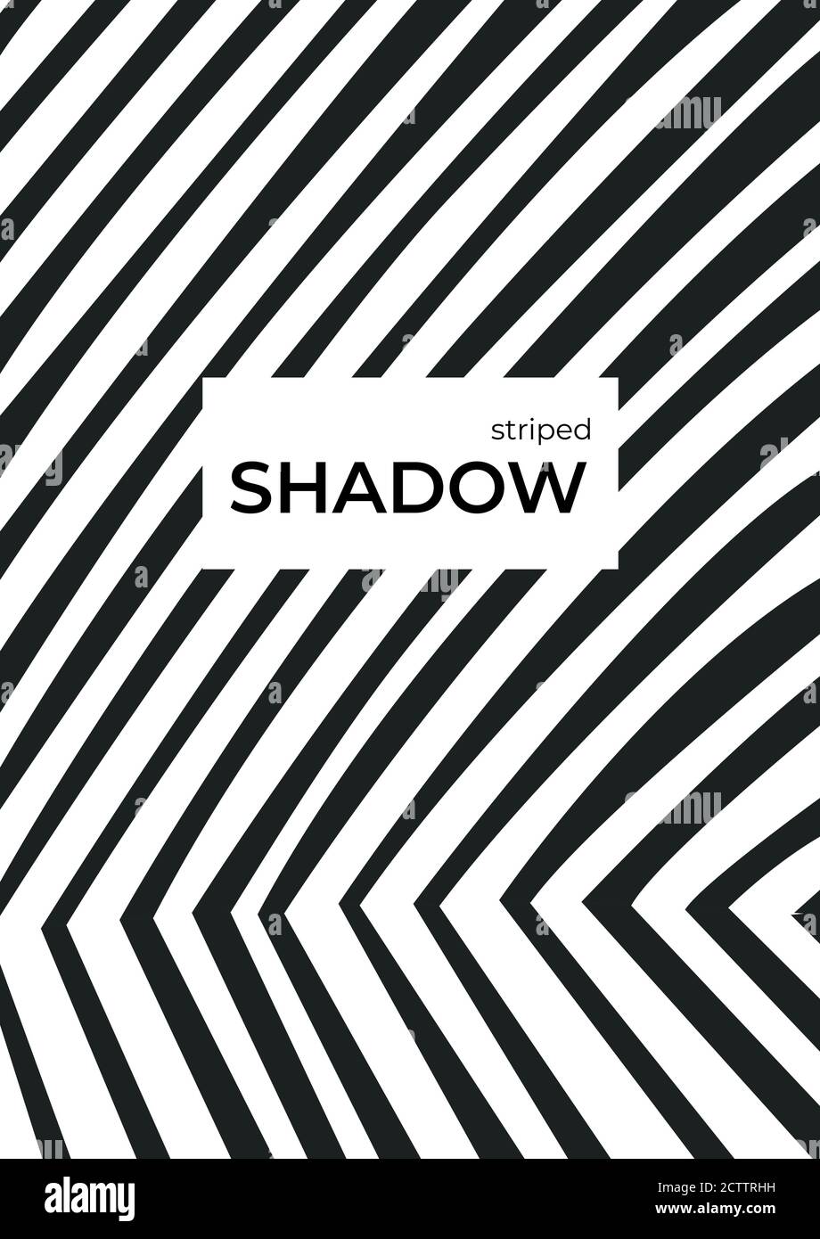 The black shadows for overlap. Striped background. Stock Vector
