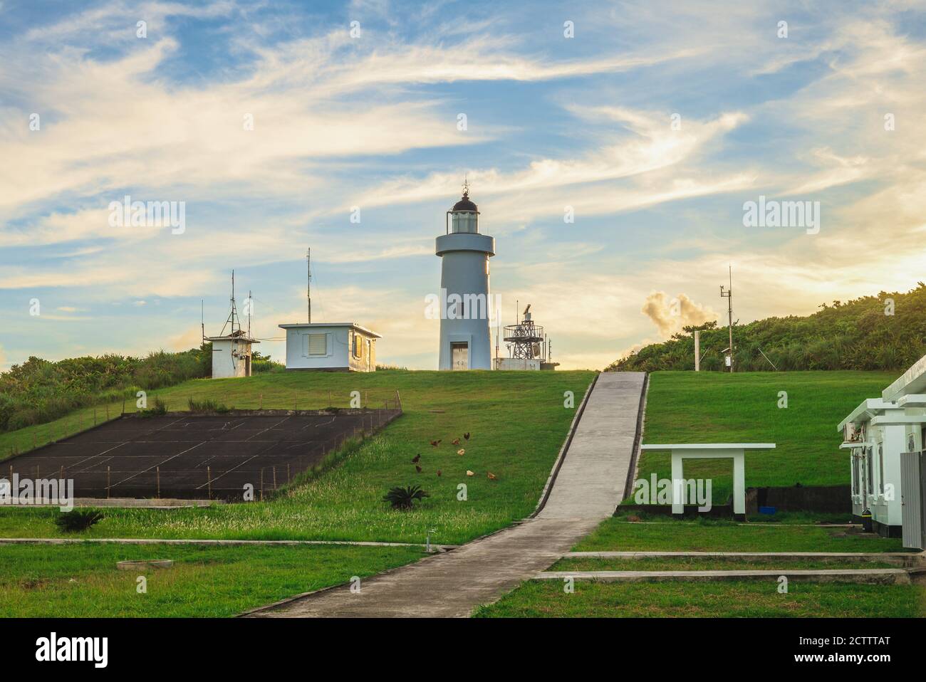 lanyu lighthouse located in taitung county, taiwan Stock Photo