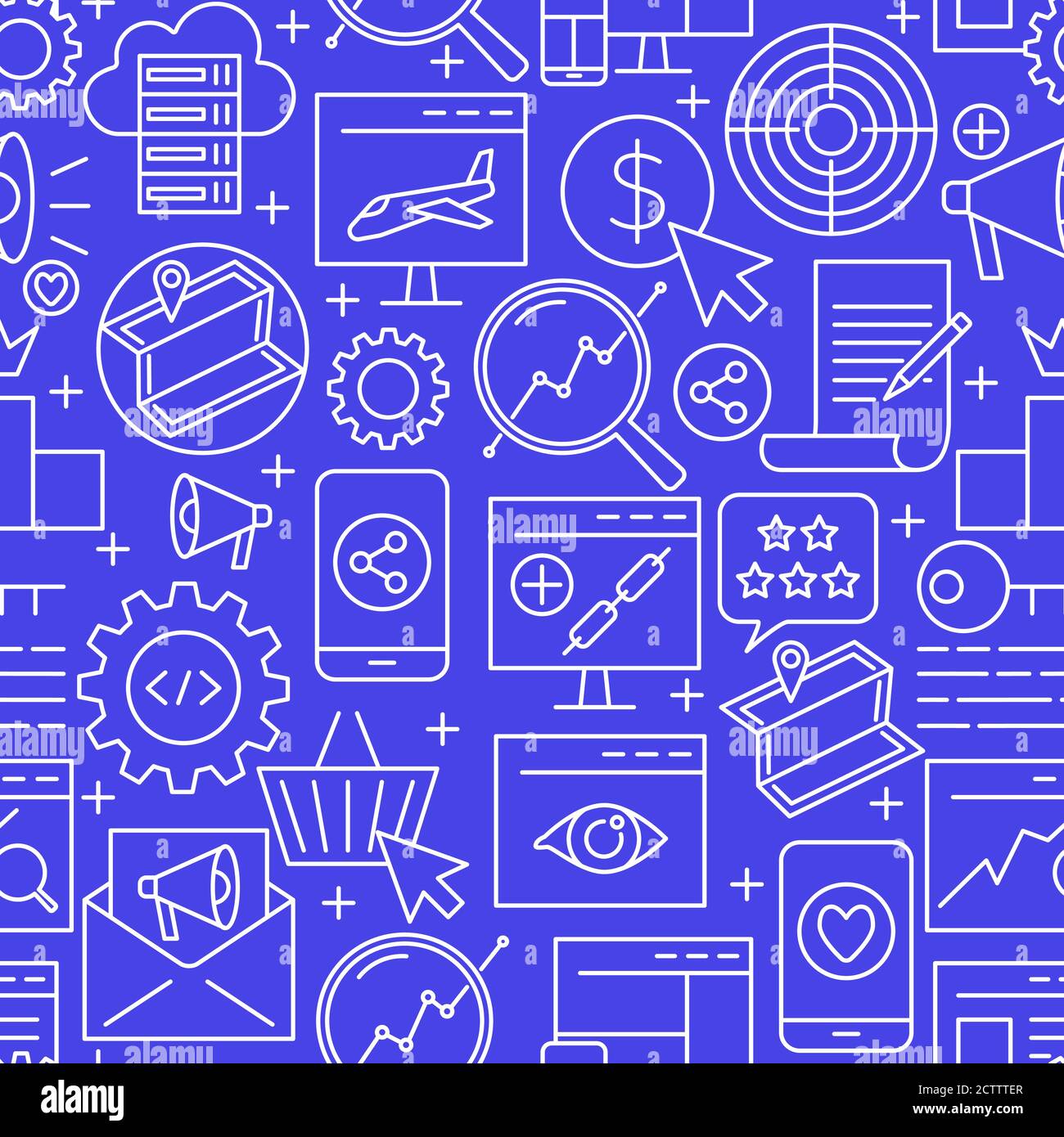 SEO seamless background in thin line style Stock Vector Image & Art - Alamy