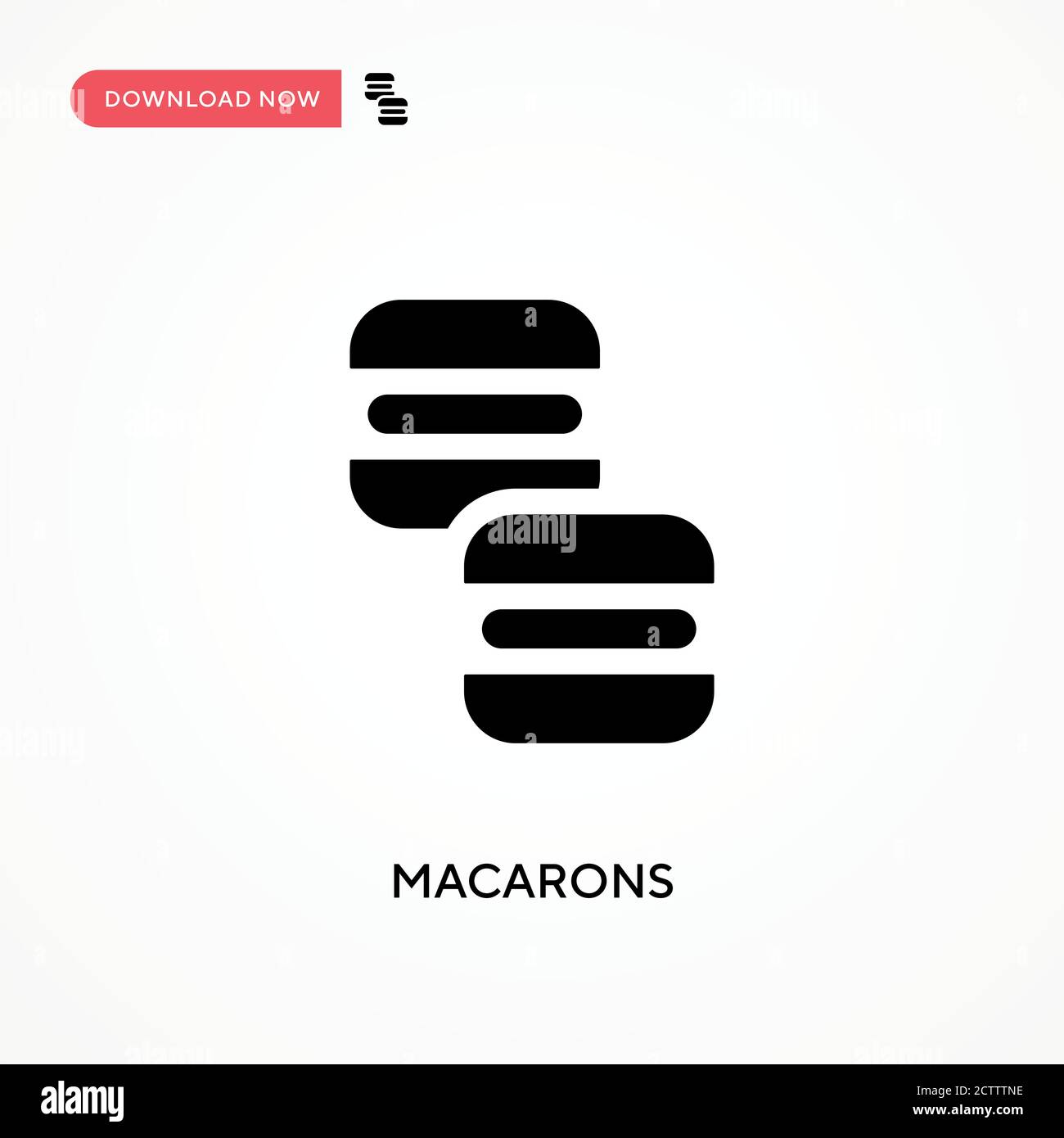 Macarons vector icon. . Modern, simple flat vector illustration for web site or mobile app Stock Vector