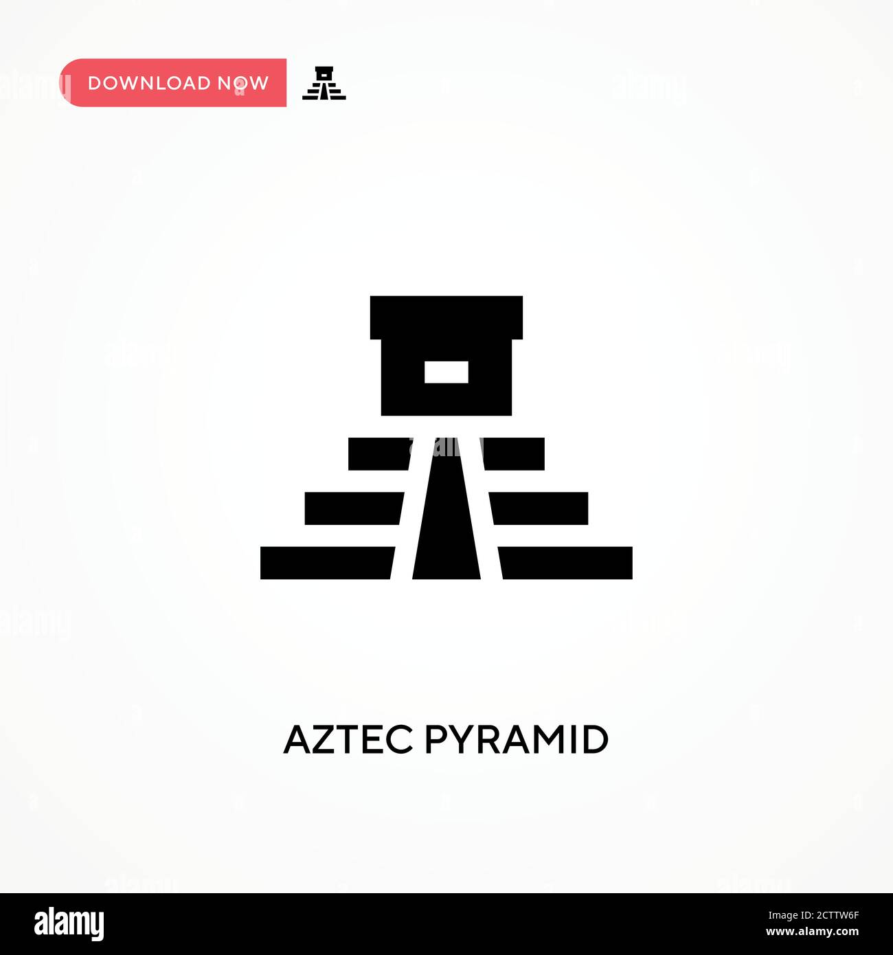 Aztec pyramid vector icon. . Modern, simple flat vector illustration for web site or mobile app Stock Vector