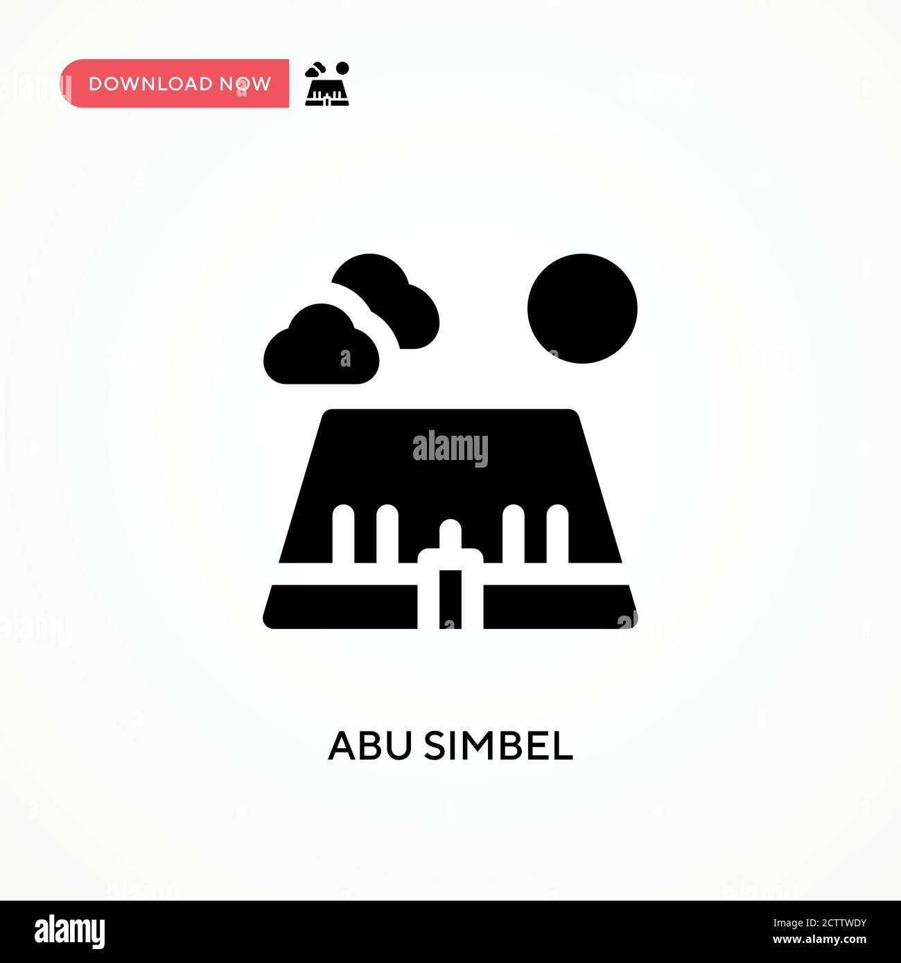 Abu simbel vector icon. . Modern, simple flat vector illustration for web site or mobile app Stock Vector