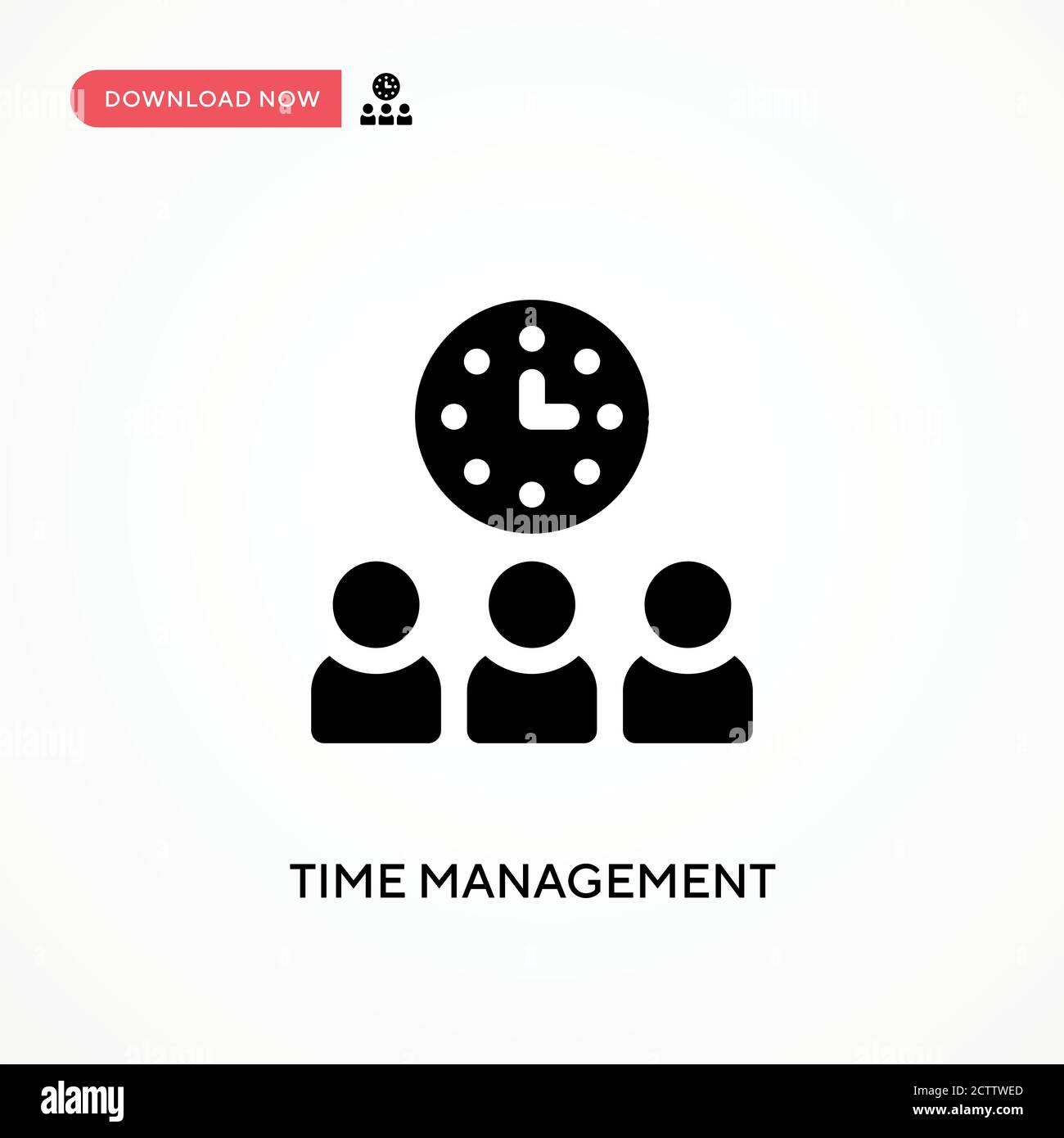 Time management vector icon. . Modern, simple flat vector illustration ...