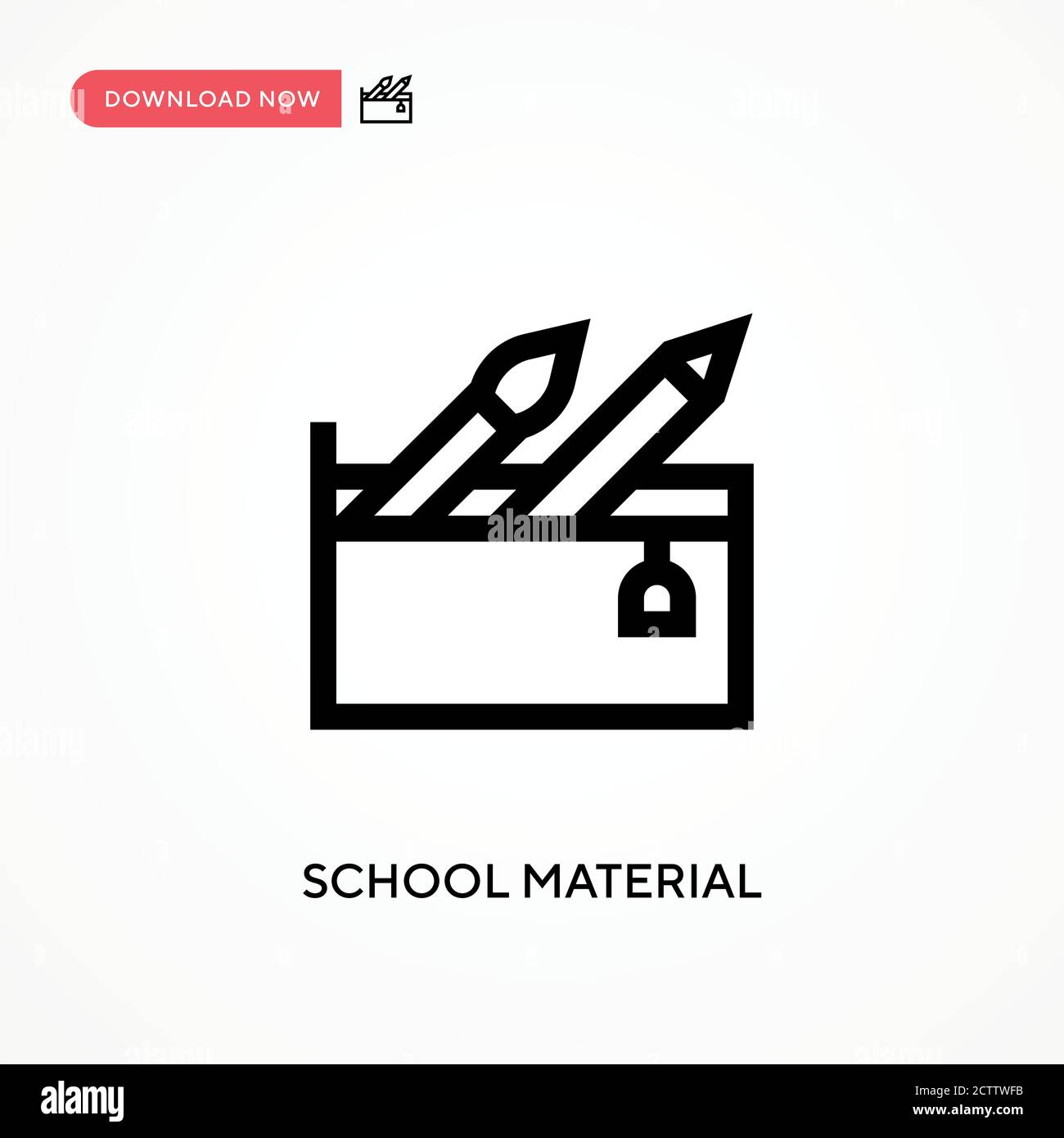School material vector icon. . Modern, simple flat vector illustration ...