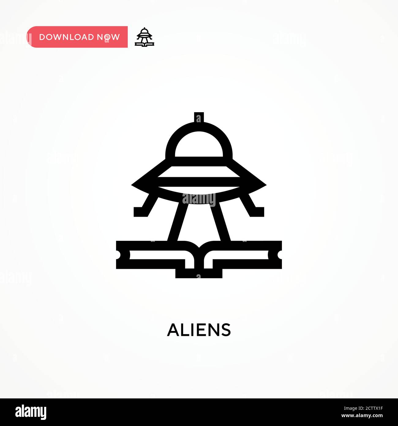 Aliens vector icon. . Modern, simple flat vector illustration for web site or mobile app Stock Vector