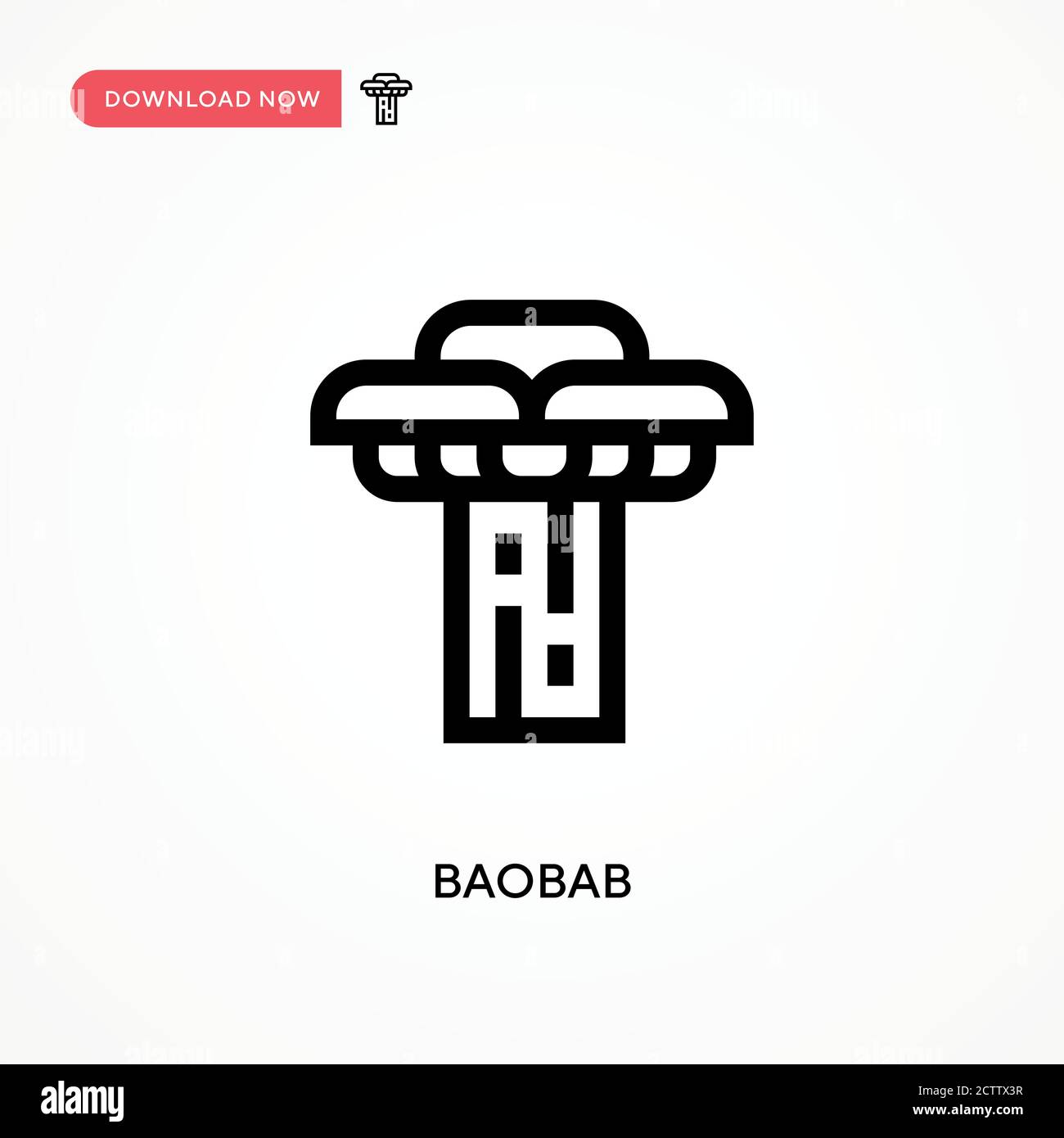 Baobab vector icon. . Modern, simple flat vector illustration for web ...