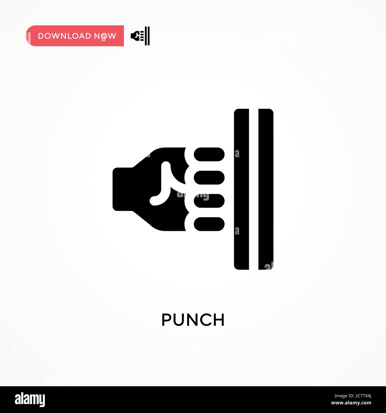 Punch vector icon. . Modern, simple flat vector illustration for web site or mobile app Stock Vector