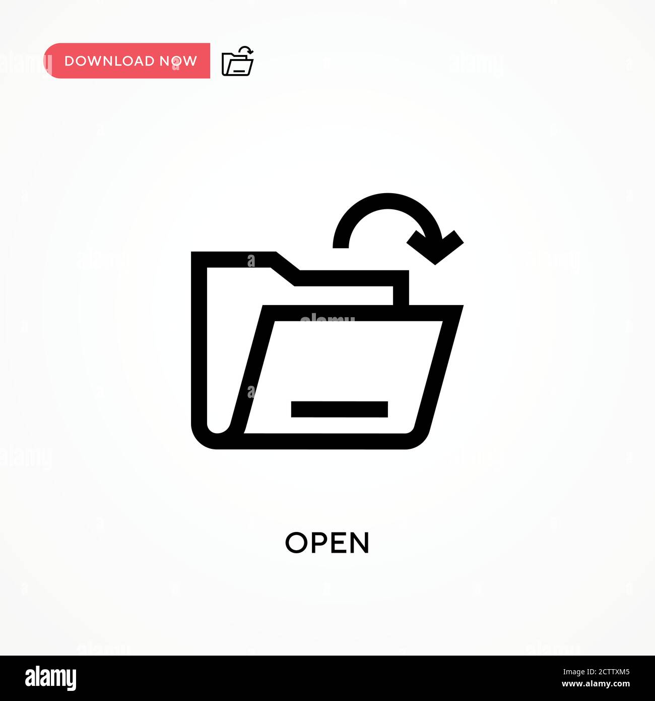 Open vector icon. . Modern, simple flat vector illustration for web