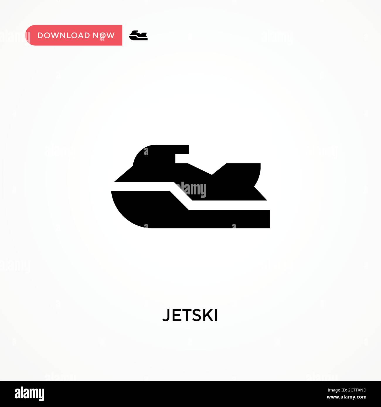 Jetski vector icon. . Modern, simple flat vector illustration for web site or mobile app Stock Vector