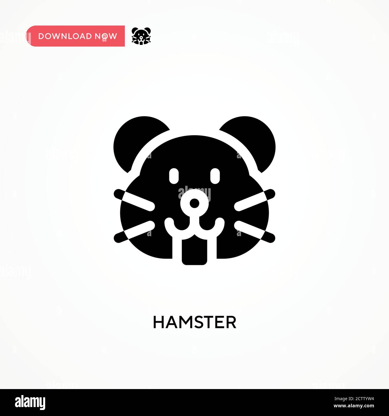 Hamster vector icon. . Modern, simple flat vector illustration for web ...