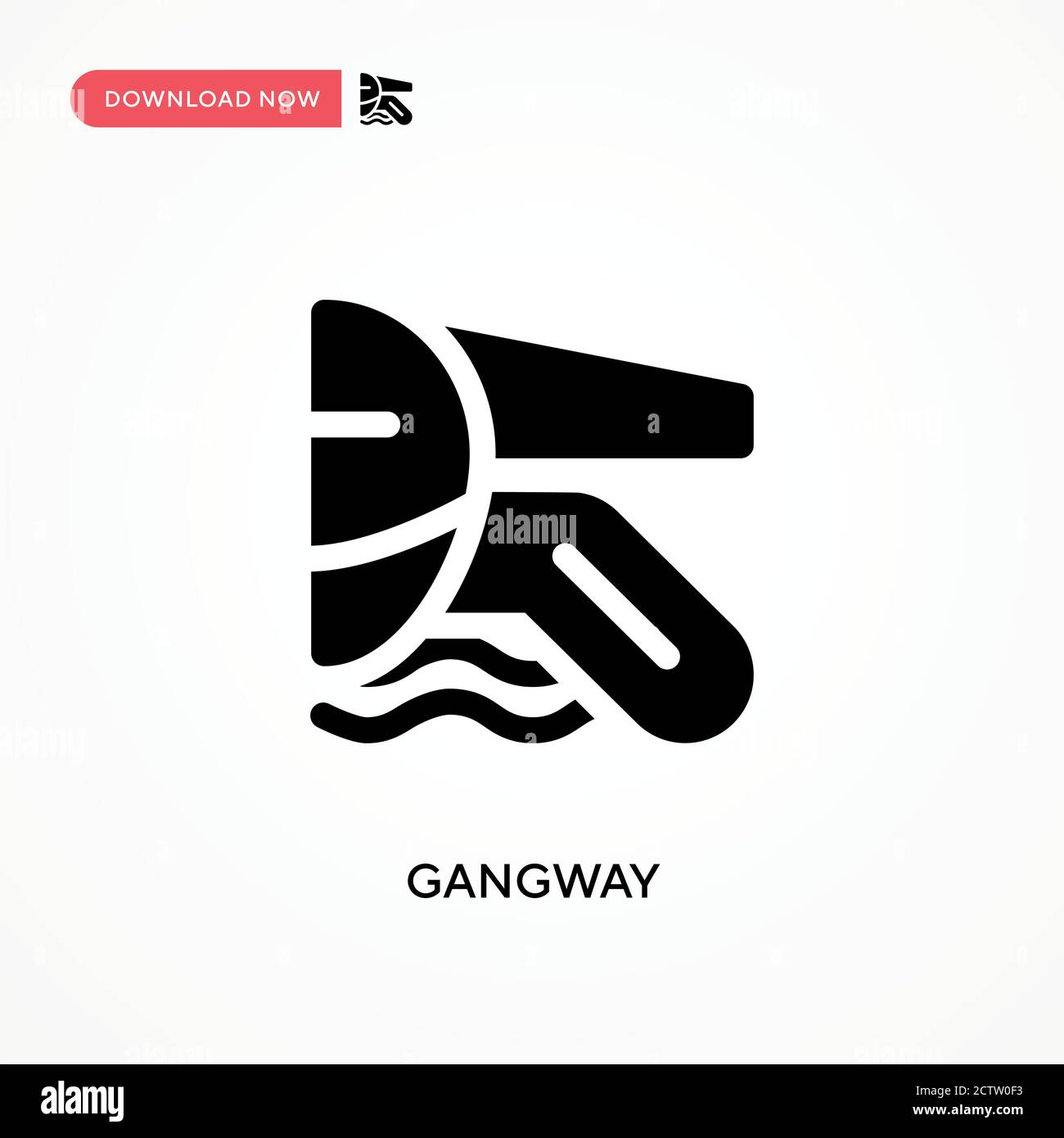 Gangway vector icon. . Modern, simple flat vector illustration for web site or mobile app Stock Vector