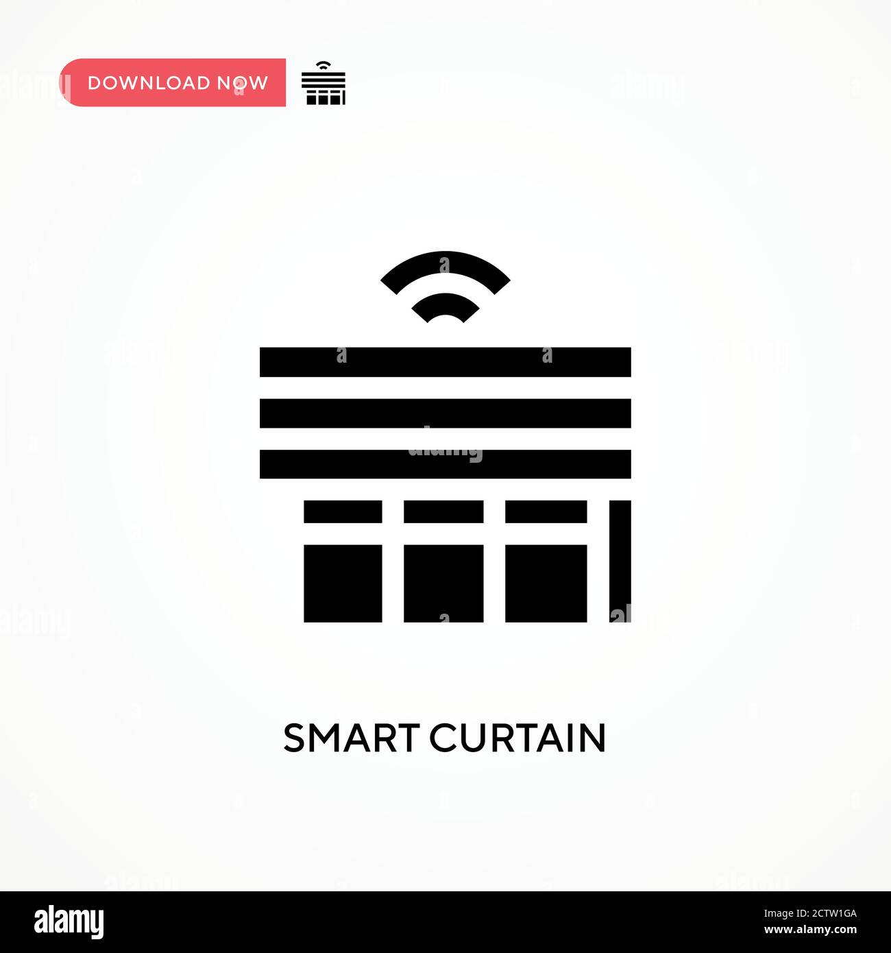 Smart curtain vector icon. . Modern, simple flat vector illustration ...