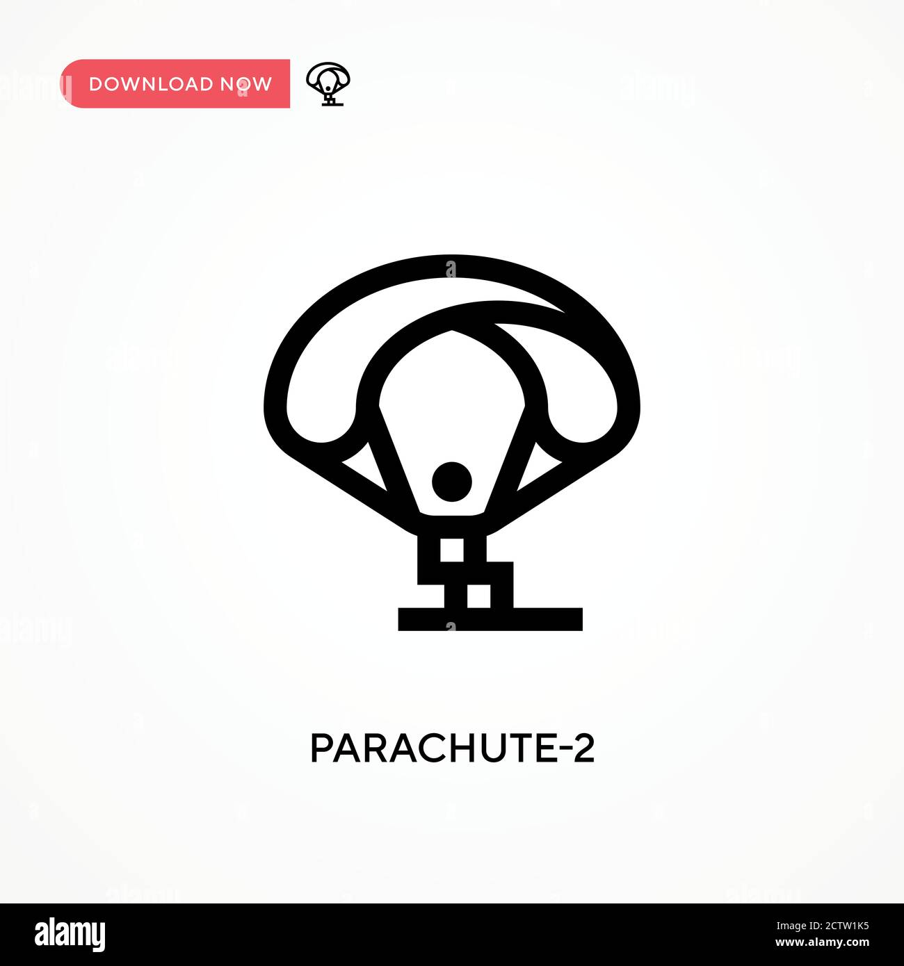 Parachute-2 vector icon. . Modern, simple flat vector illustration for web site or mobile app Stock Vector