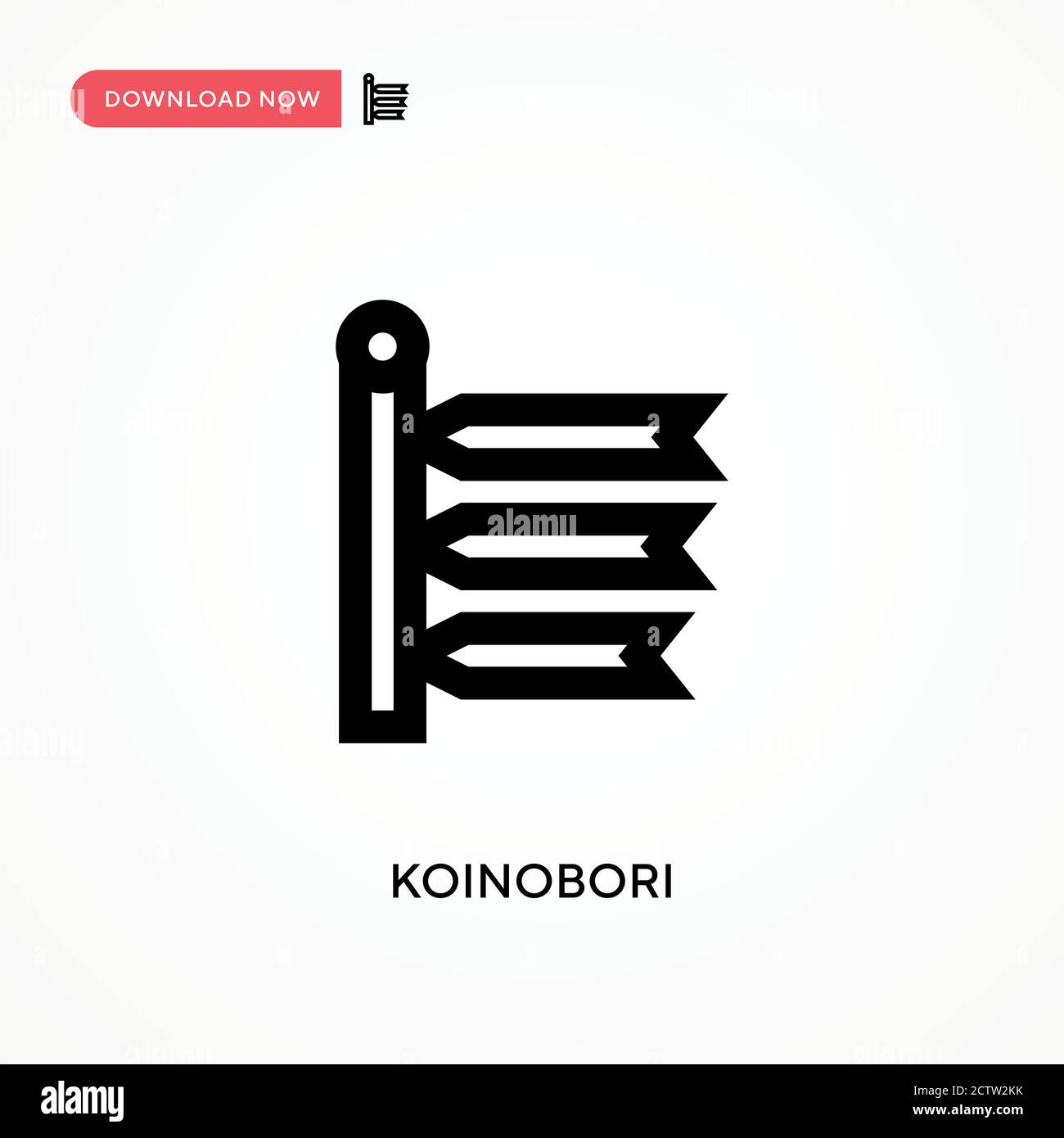 Koinobori vector icon. . Modern, simple flat vector illustration for web site or mobile app Stock Vector