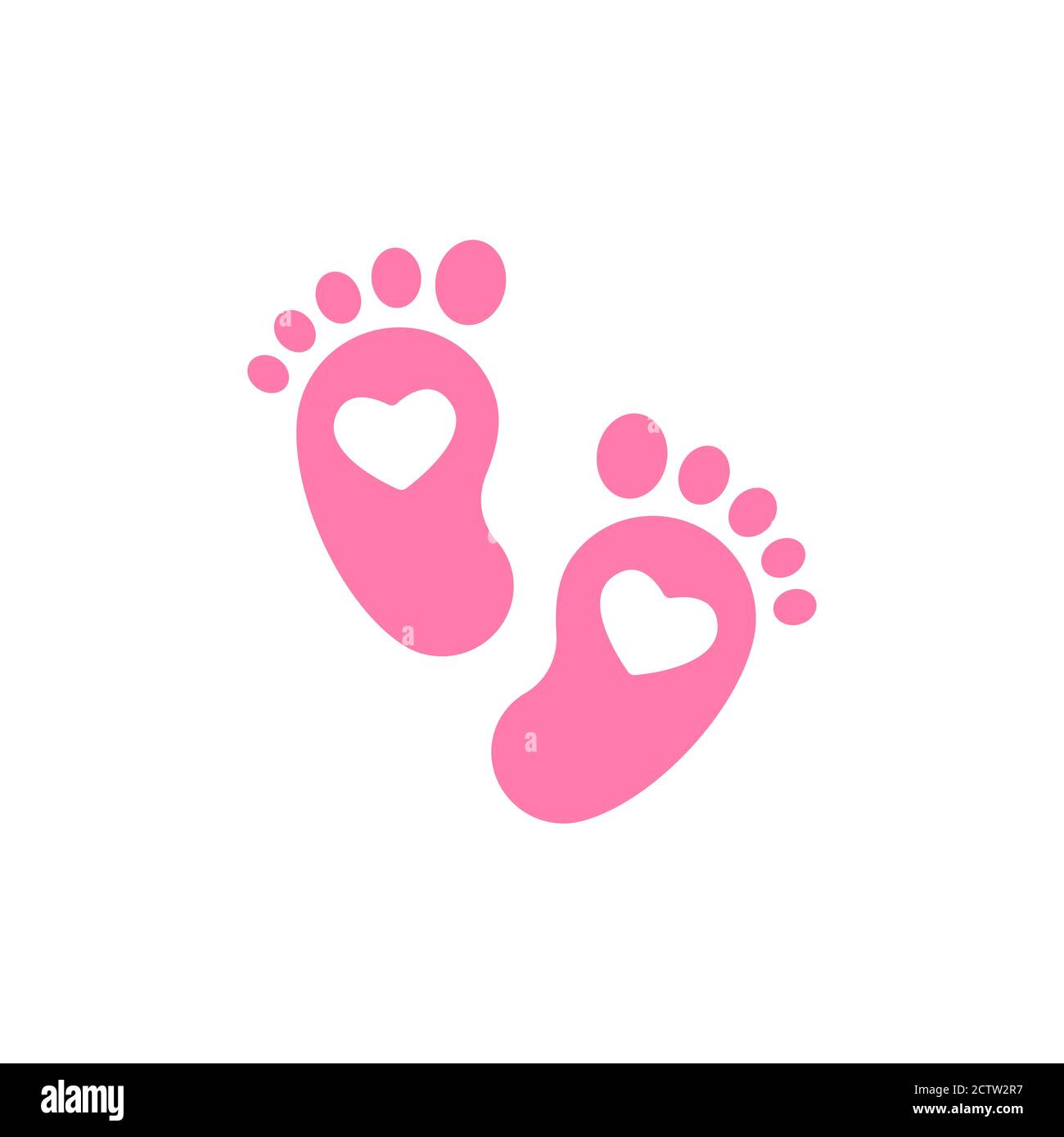 2 SHEETS OF BABY PINK FOOTPRINTS & PALM PRINTS STICKERS – Homecoming  Supplies