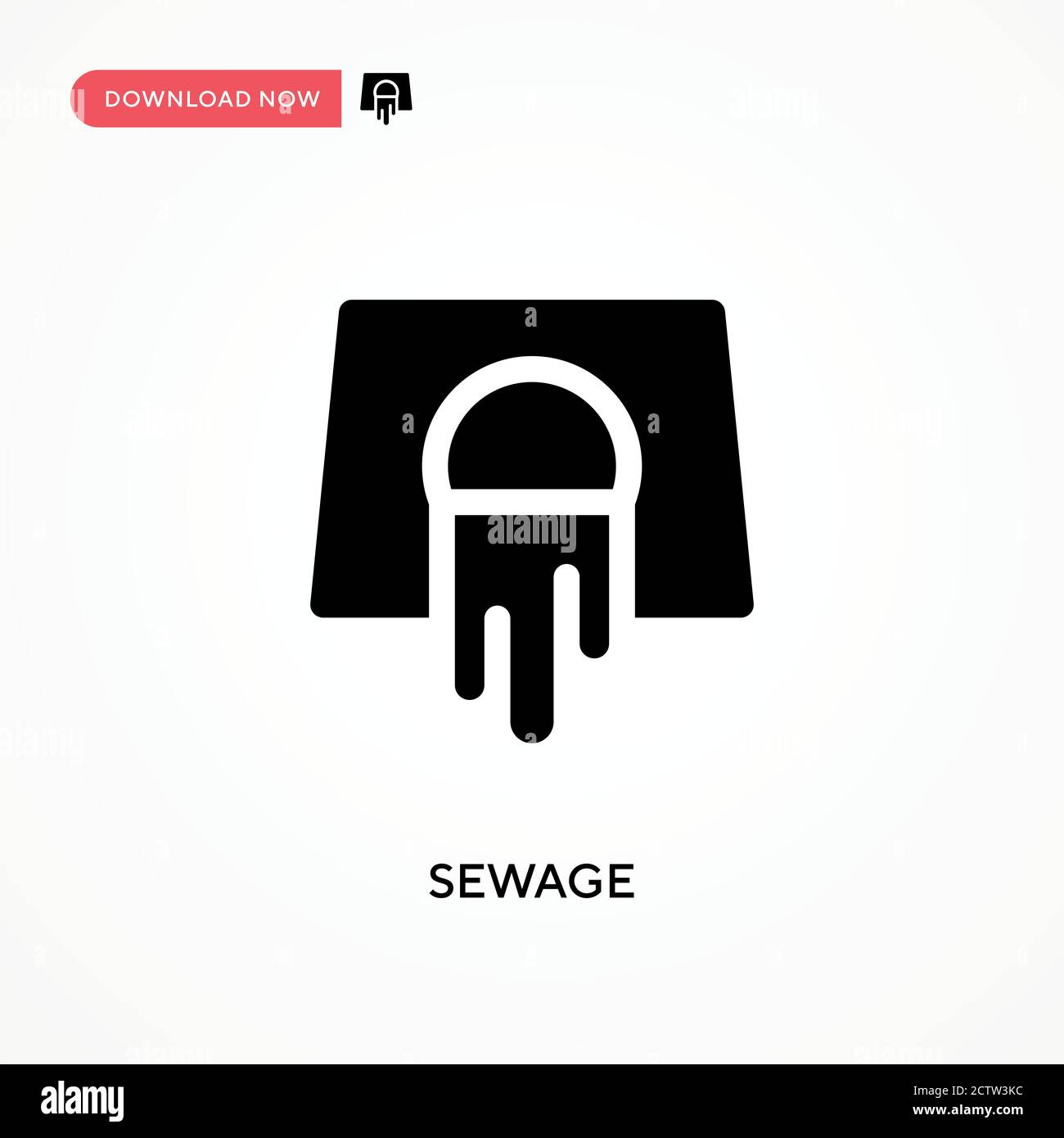 Sewage vector icon. . Modern, simple flat vector illustration for web site or mobile app Stock Vector