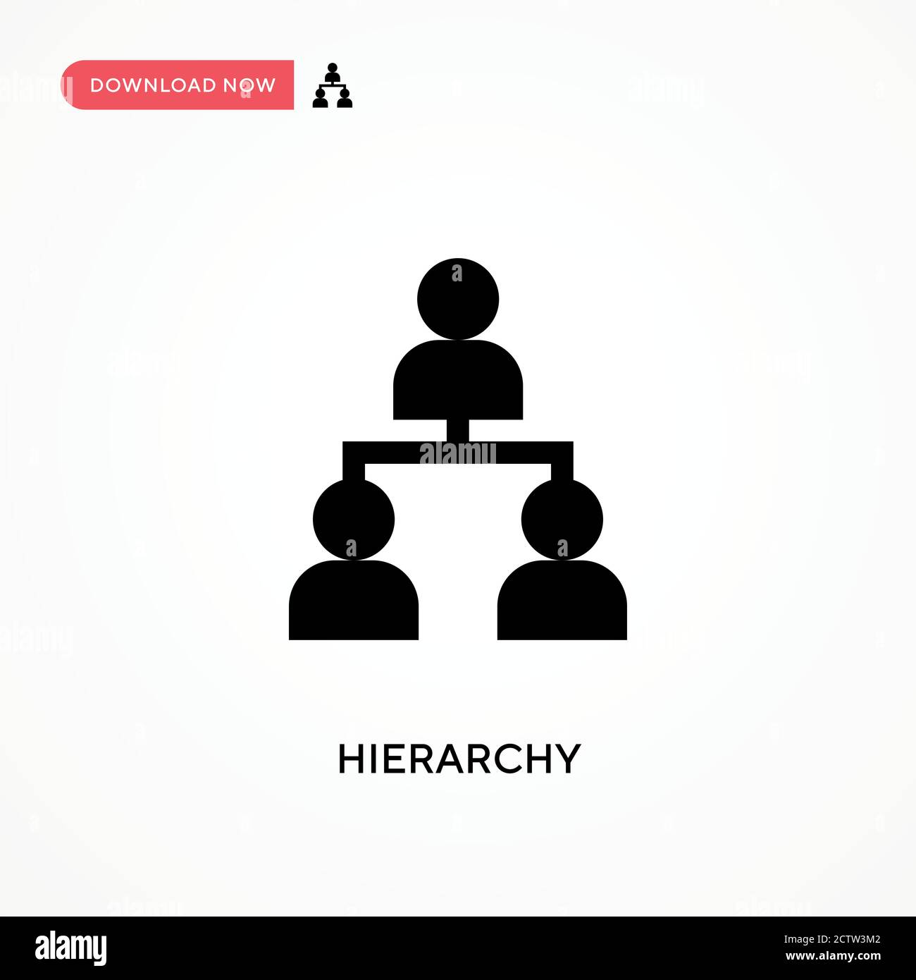 Hierarchy vector icon. . Modern, simple flat vector illustration for ...